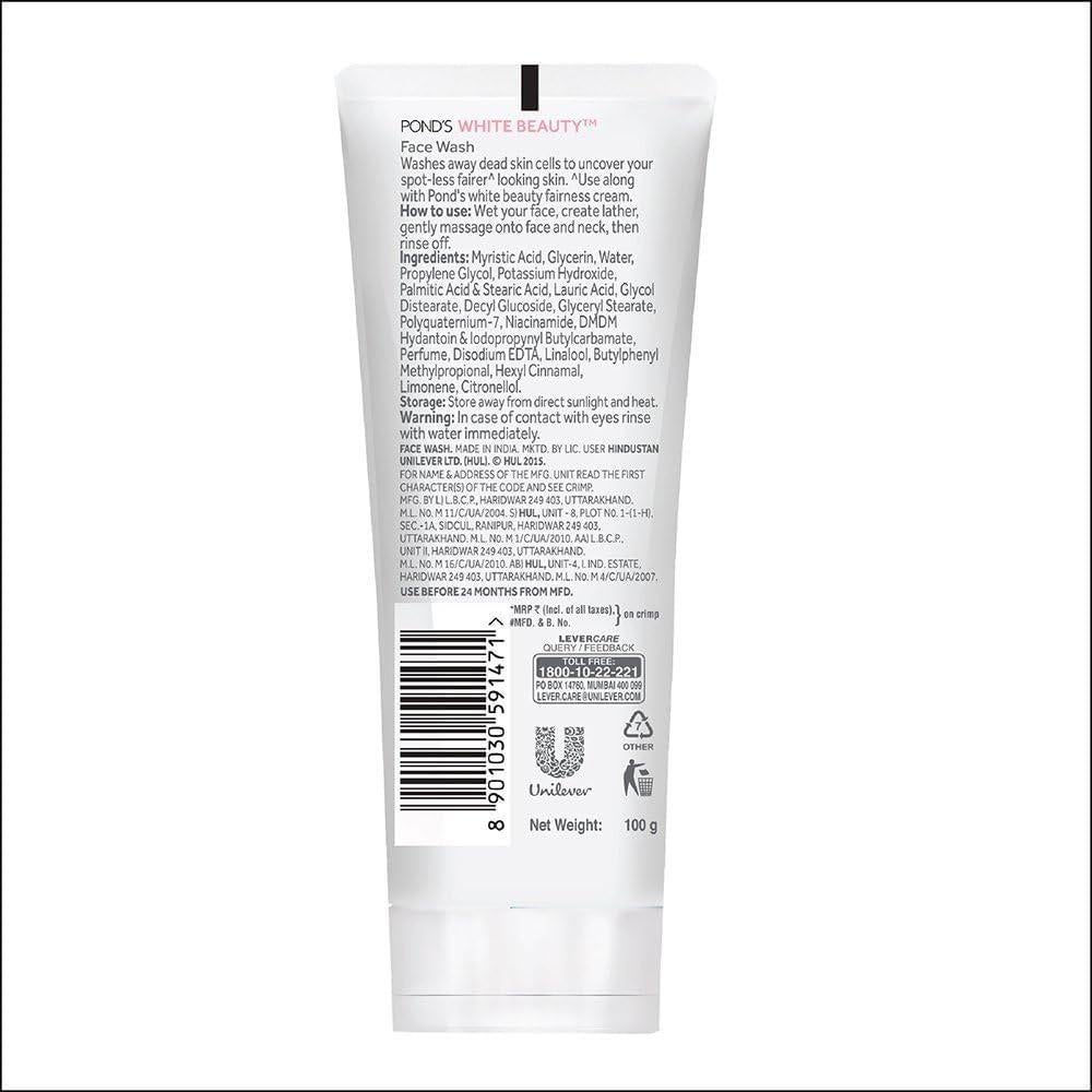 Espuma Facial Blanca Pond's 100g - Belleza Diaria Sin Manchas