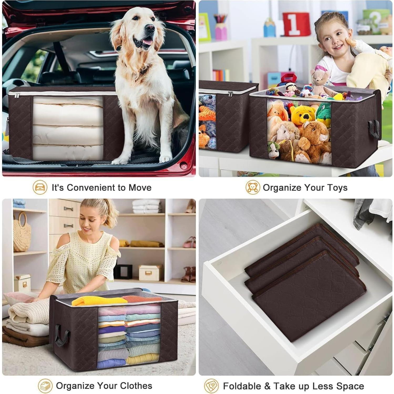 Bolsas de Almacenamiento Budding Joy 60L 6 Paquete Marrón