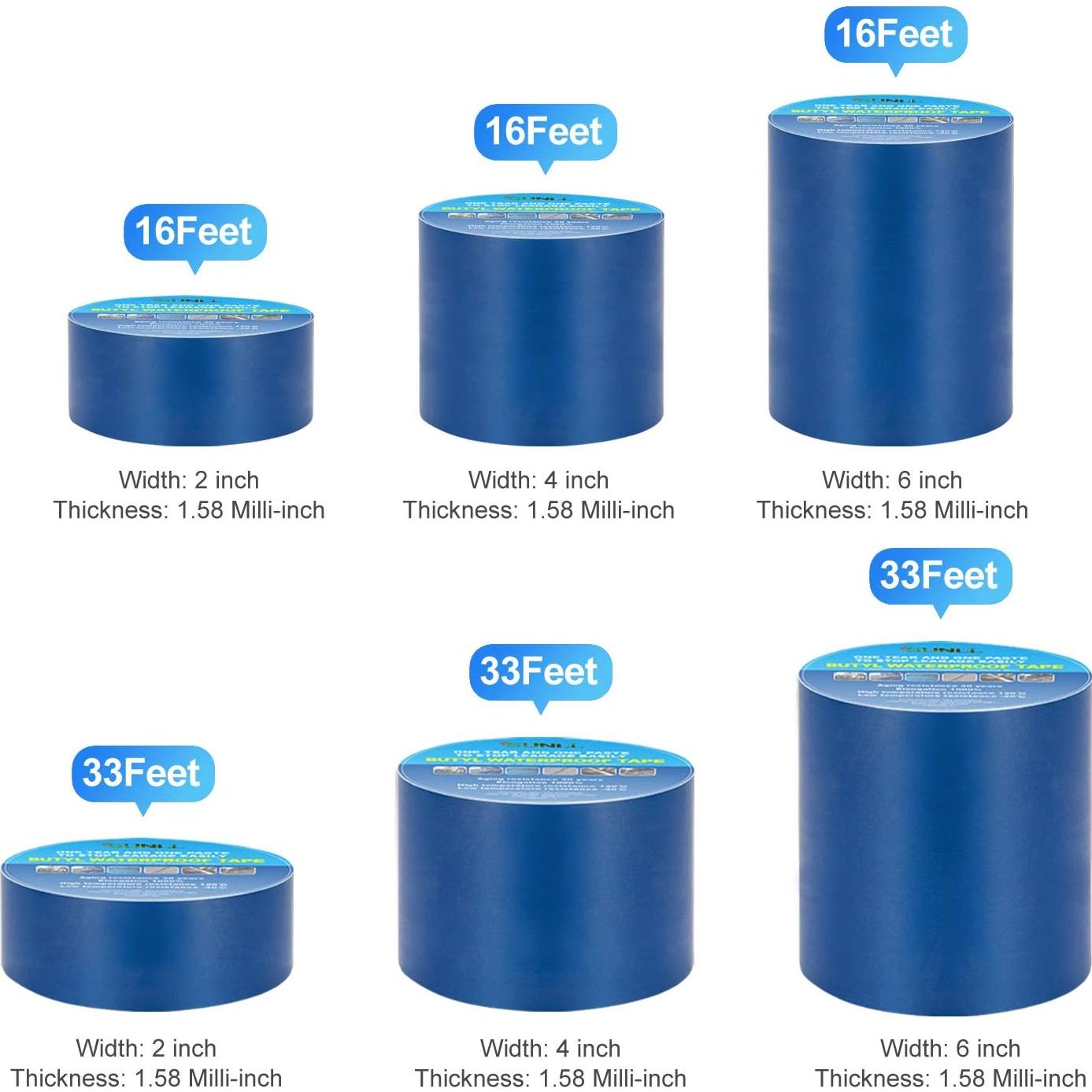 Cinta de Sello de Butilo SUNLL 5cm x 5m Impermeable Azul