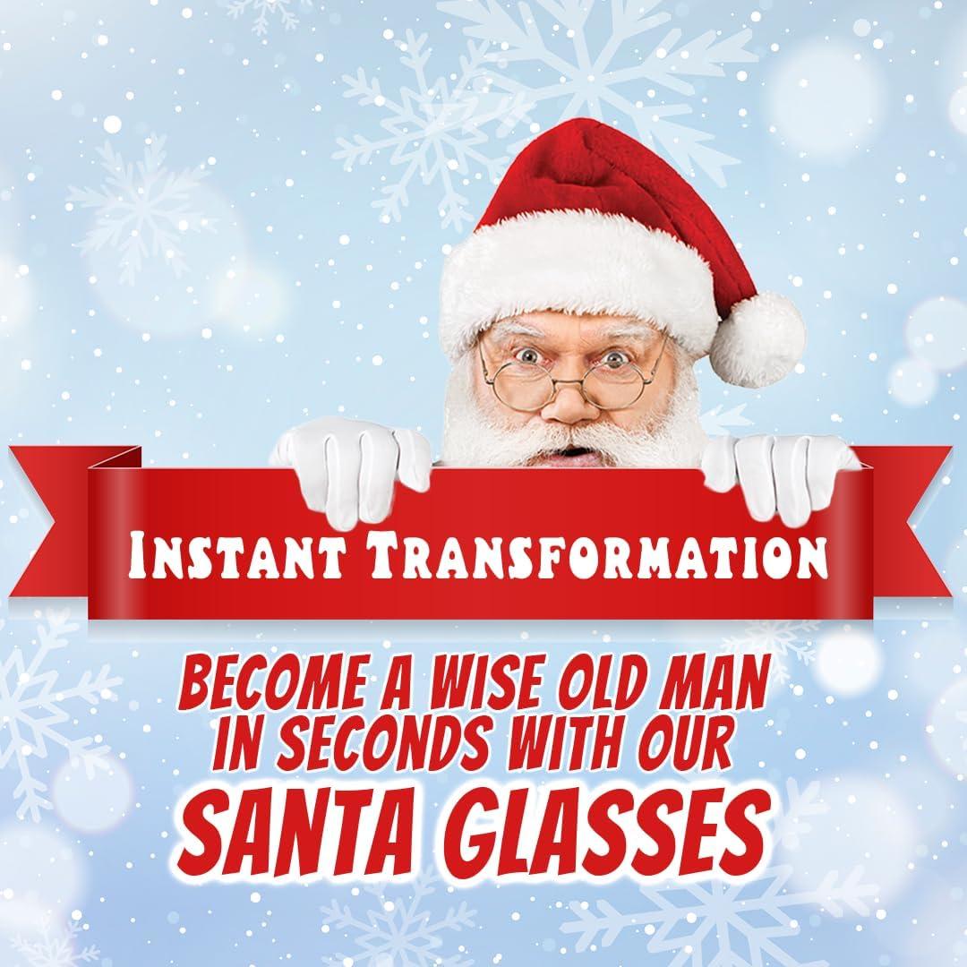 Gafas de Santa Claus Oro Kangaroo - Lentes Claros Redondos