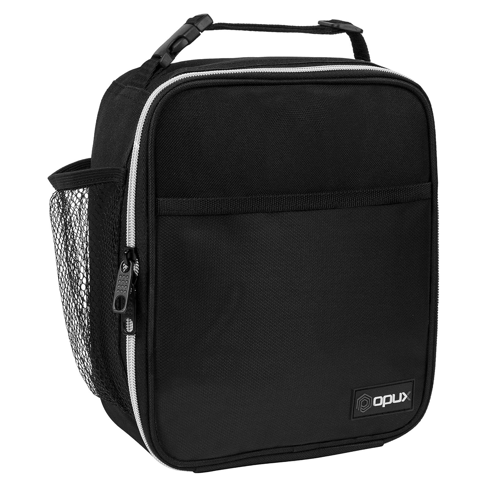 Caja de Almuerzo Aislada OPUX Negra 8L para Niños y Adultos