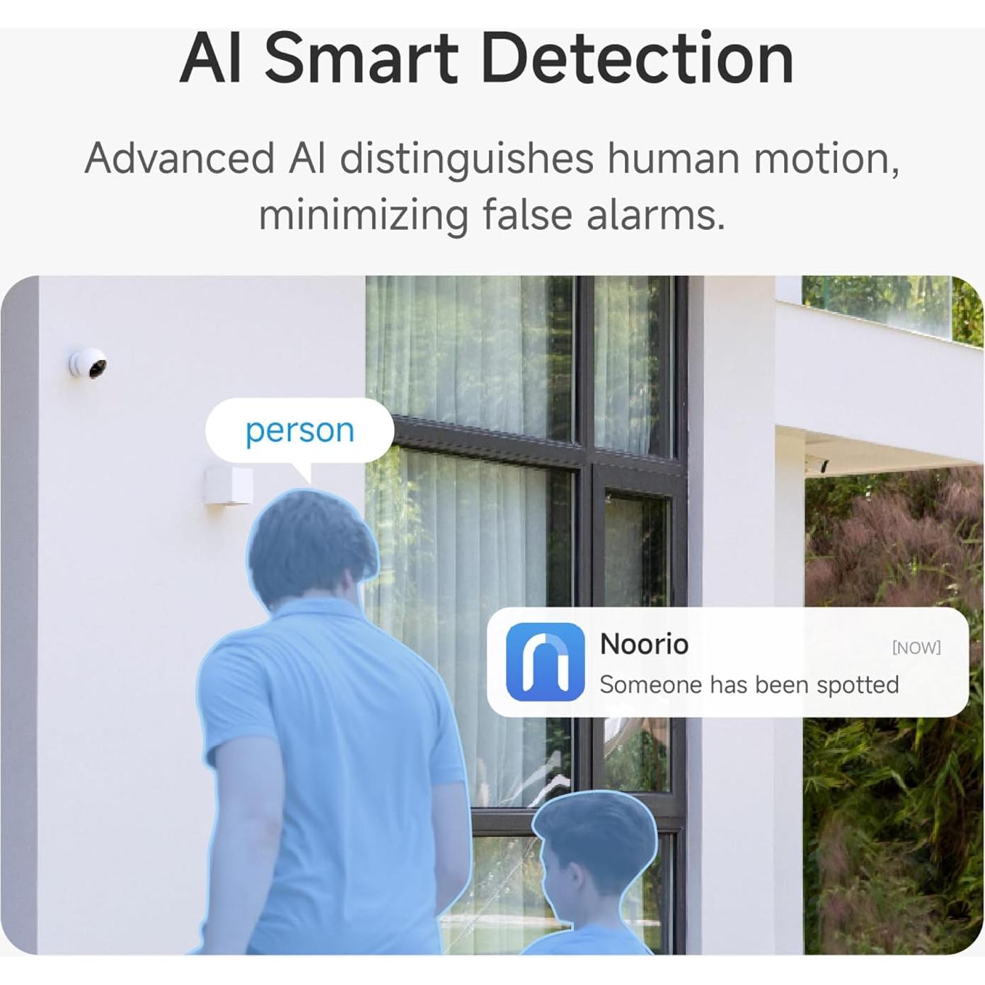 Cámara de Seguridad Inalámbrica Noorio B210-SE 2K con AI