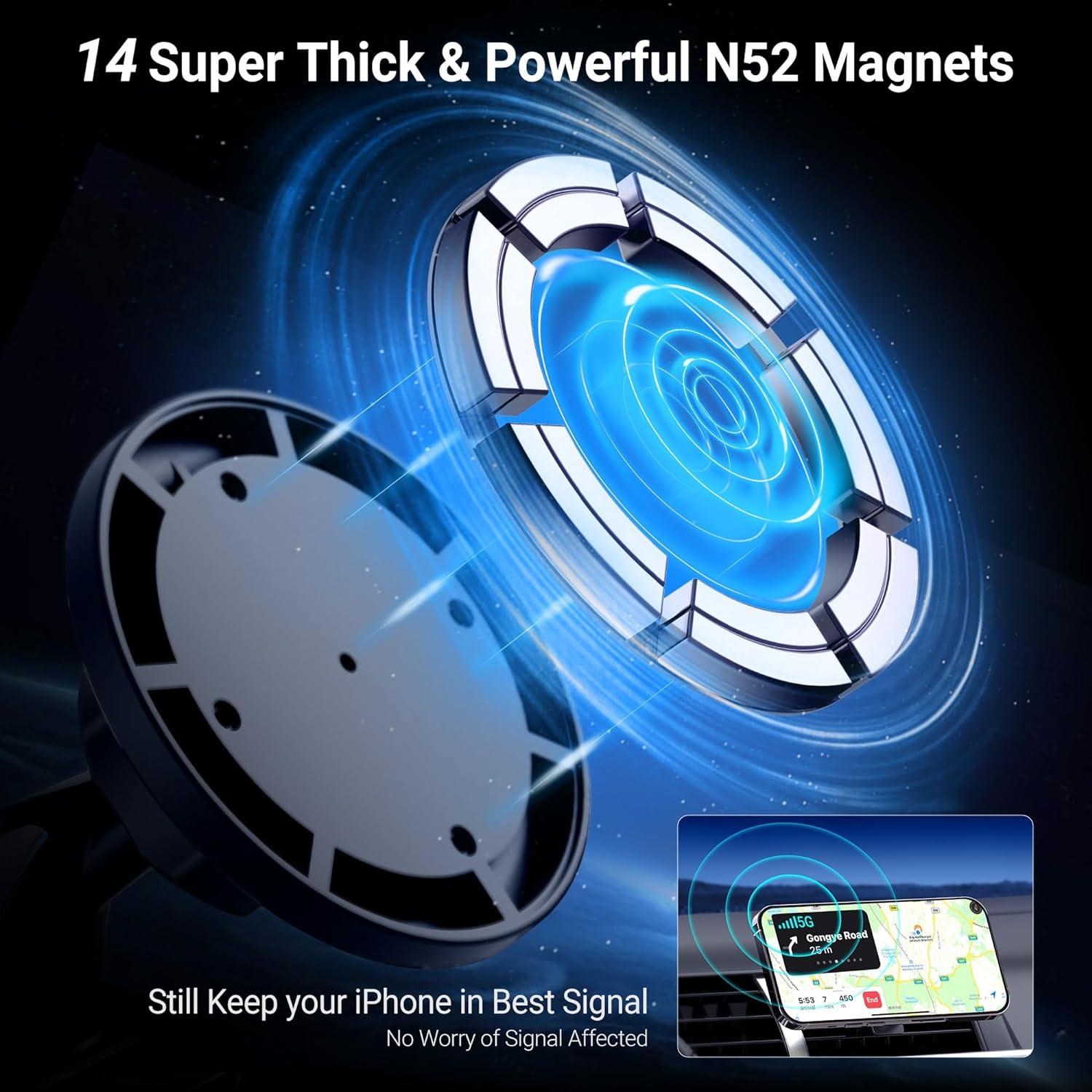 Soporte Magnético para Teléfono PROfezzion MagSafe CD/Ventilación