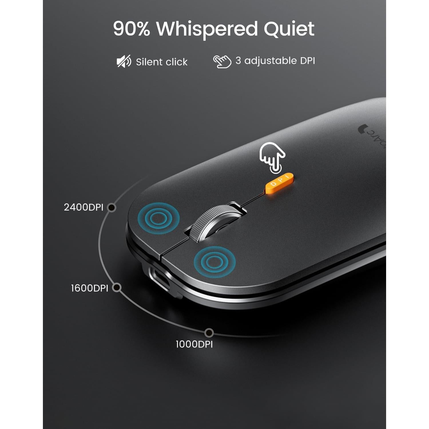 Teclado y Ratón Bluetooth Retroiluminados ProtoArc KM100-A para Mac