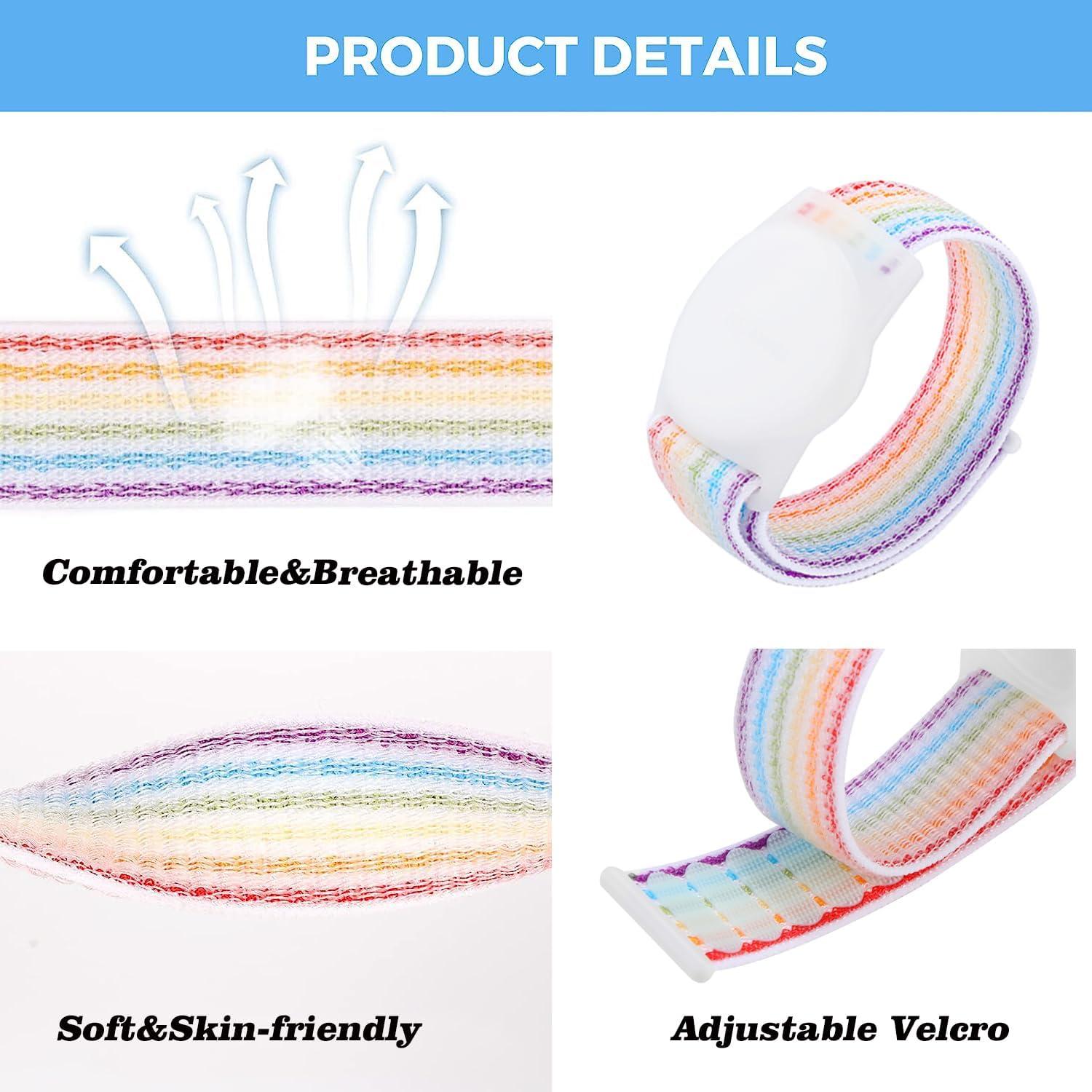 Pulsera AirTag Orisell 2 Pack Nylon Transpirable Negro