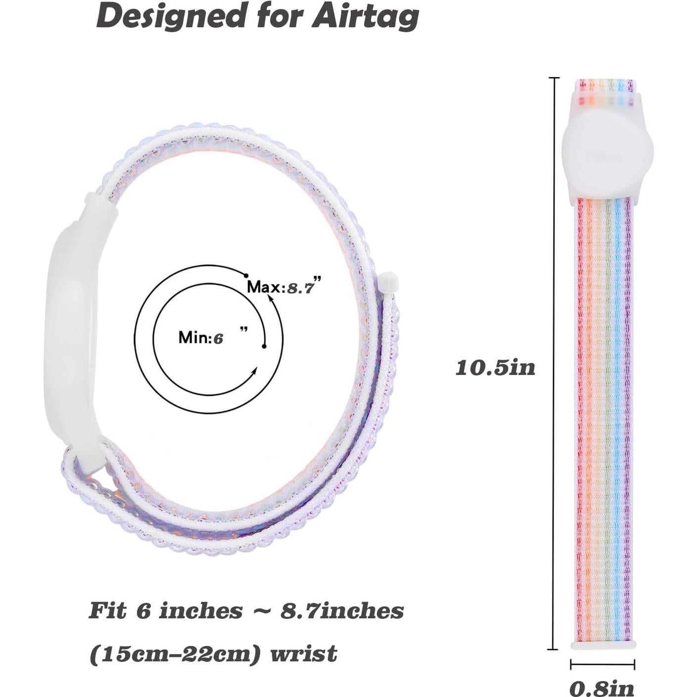 Pulsera AirTag Orisell 2 Pack Nylon Transpirable Negro