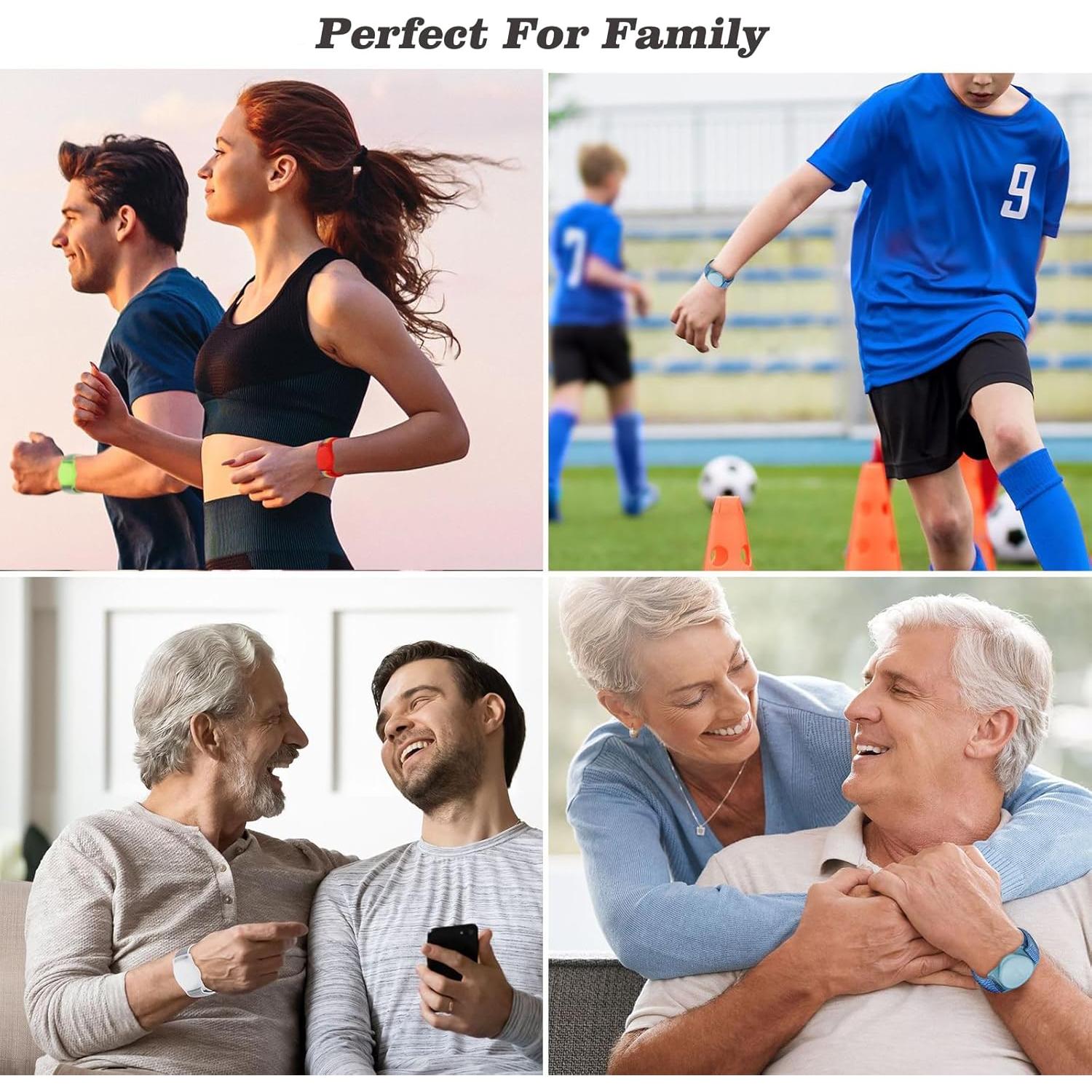 Pulsera AirTag Orisell 2 Pack Nylon Transpirable Negro