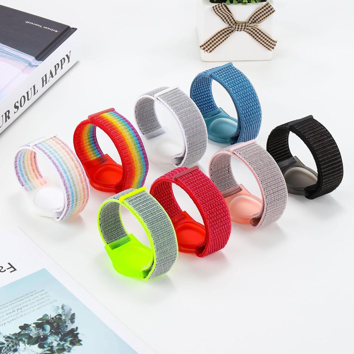 Pulsera AirTag Orisell 2 Pack Nylon Transpirable Negro