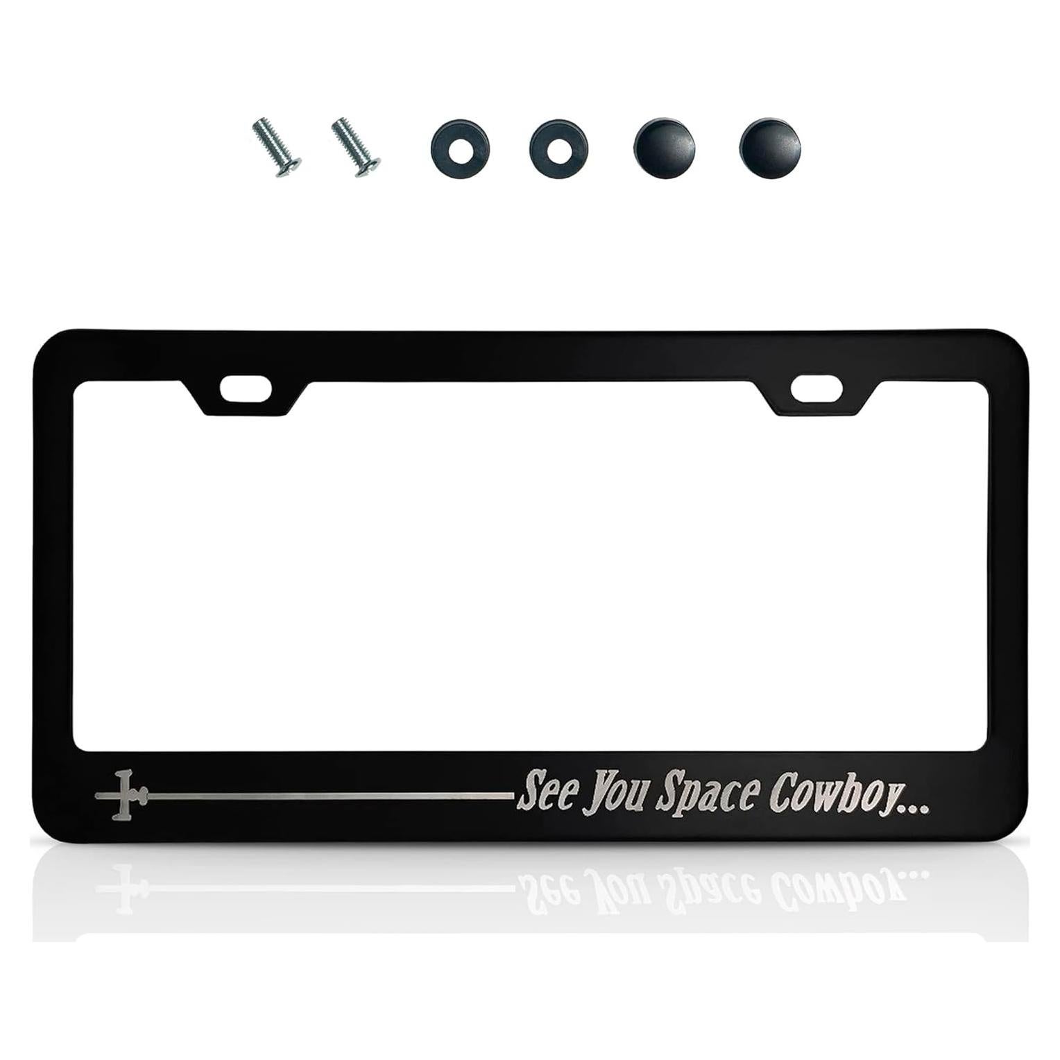 Marco de Placa de Licencia Anime LIBERHAUS Negro 30x15 cm