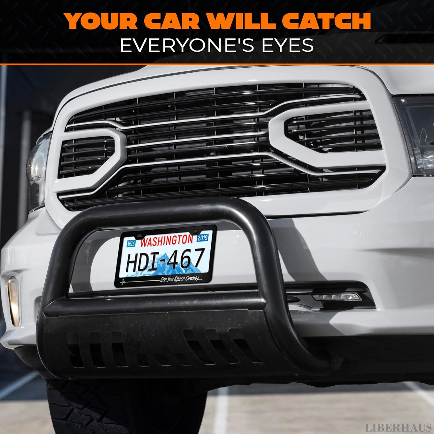 Marco de Placa de Licencia Anime LIBERHAUS Negro 30x15 cm