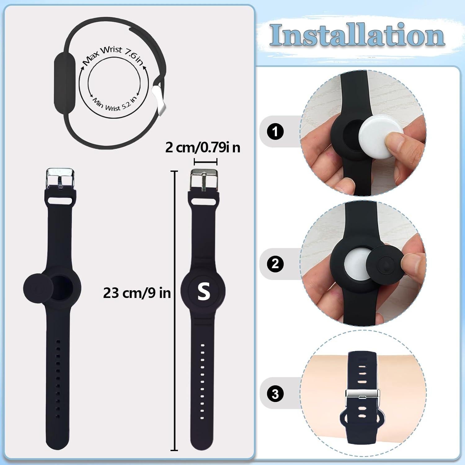 Pulsera AirTag Impermeable Tyanuzz para Niños con Iniciales