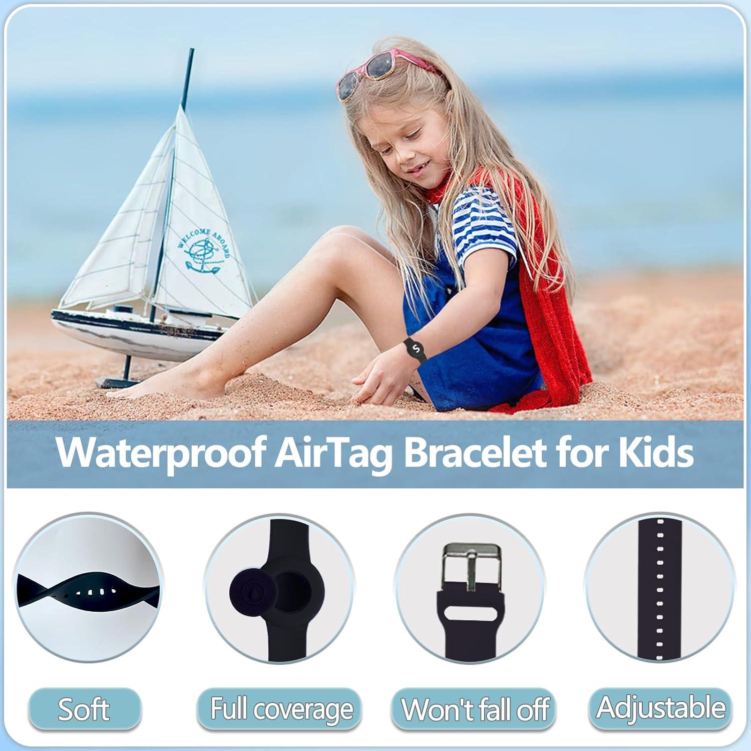 Pulsera AirTag Impermeable Tyanuzz para Niños con Iniciales