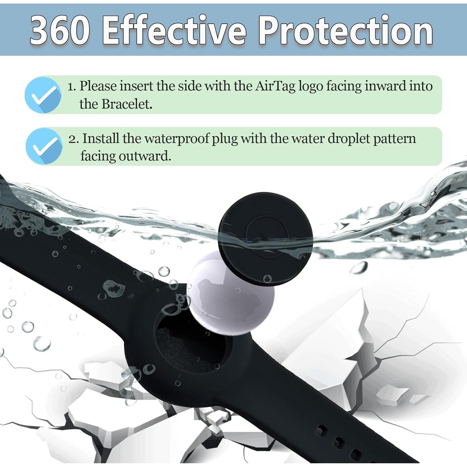 Pulsera AirTag Impermeable Tyanuzz para Niños con Iniciales