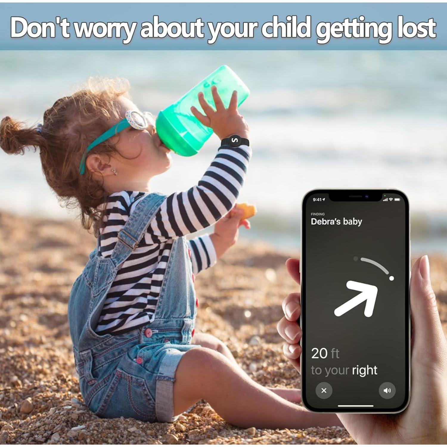 Pulsera AirTag Impermeable Tyanuzz para Niños con Iniciales