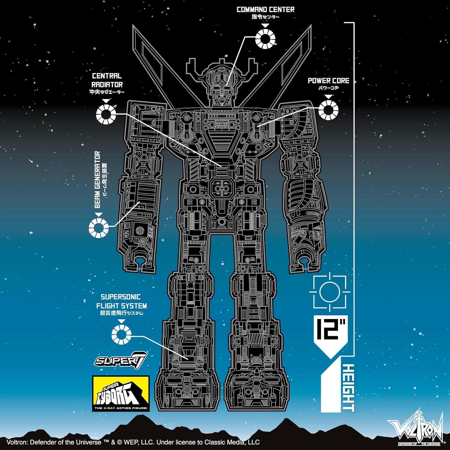 Figura de Acción Voltron Super7 27.94 cm con Accesorios
