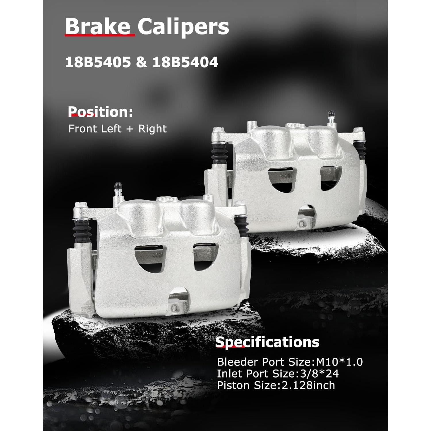 Calipers de Freno Delanteros CCIYU 18B5405/18B5404 para Ford F-150 2012-2016