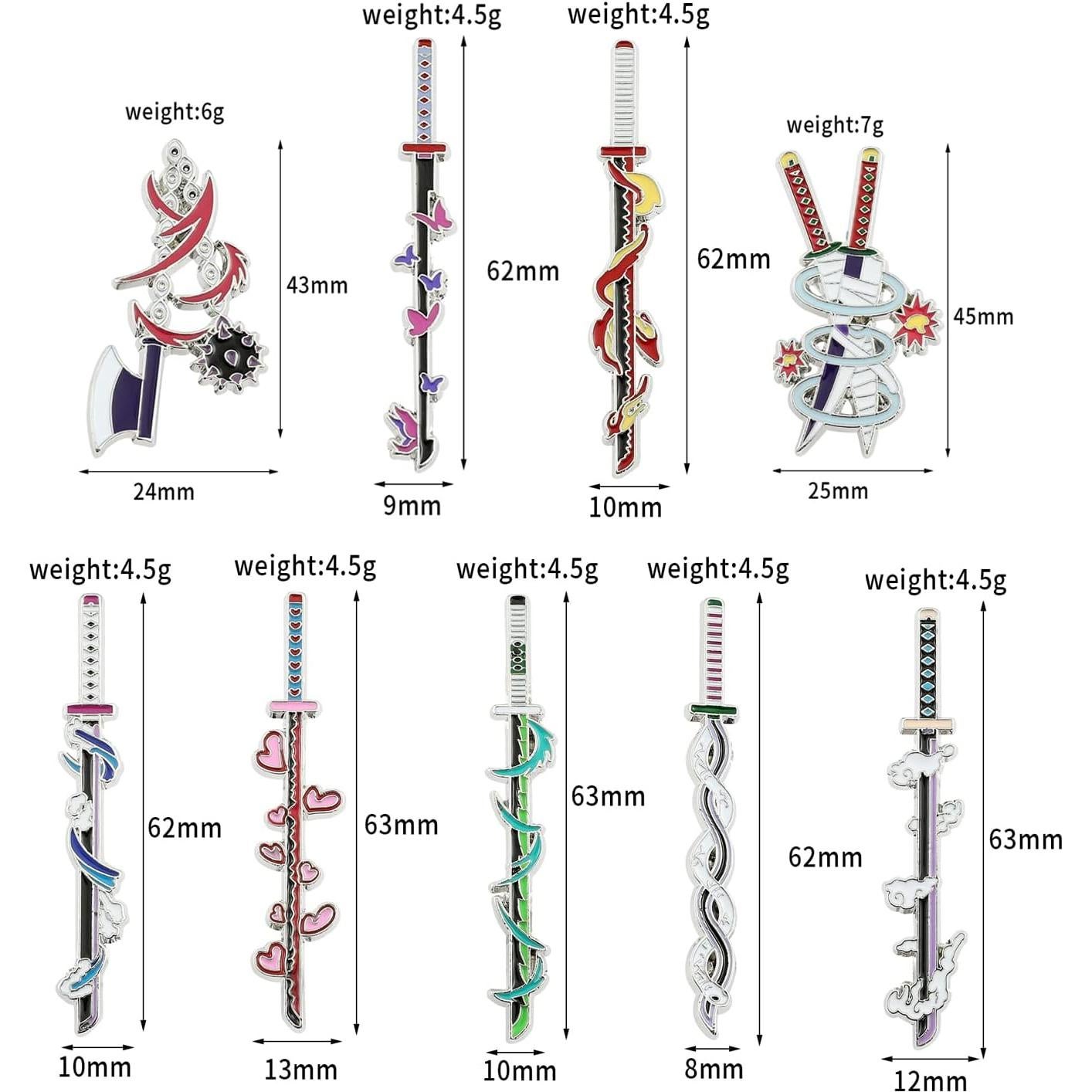 Conjunto de Llaveros y Pines de Anime Slayer - YURAOER