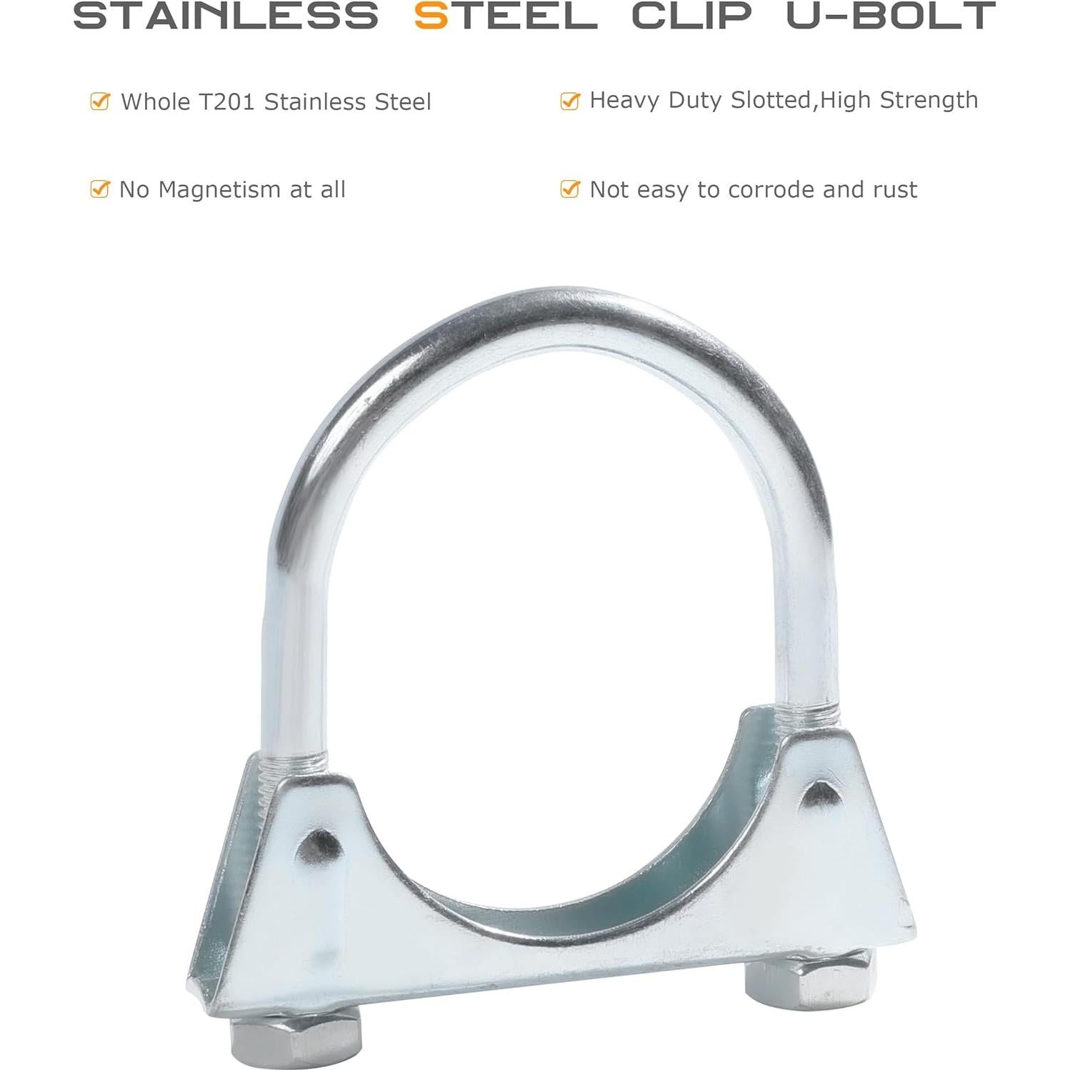 Abrazaderas de Escape de Coche SCUARI 1.5" Acero al Carbono 2 Pcs