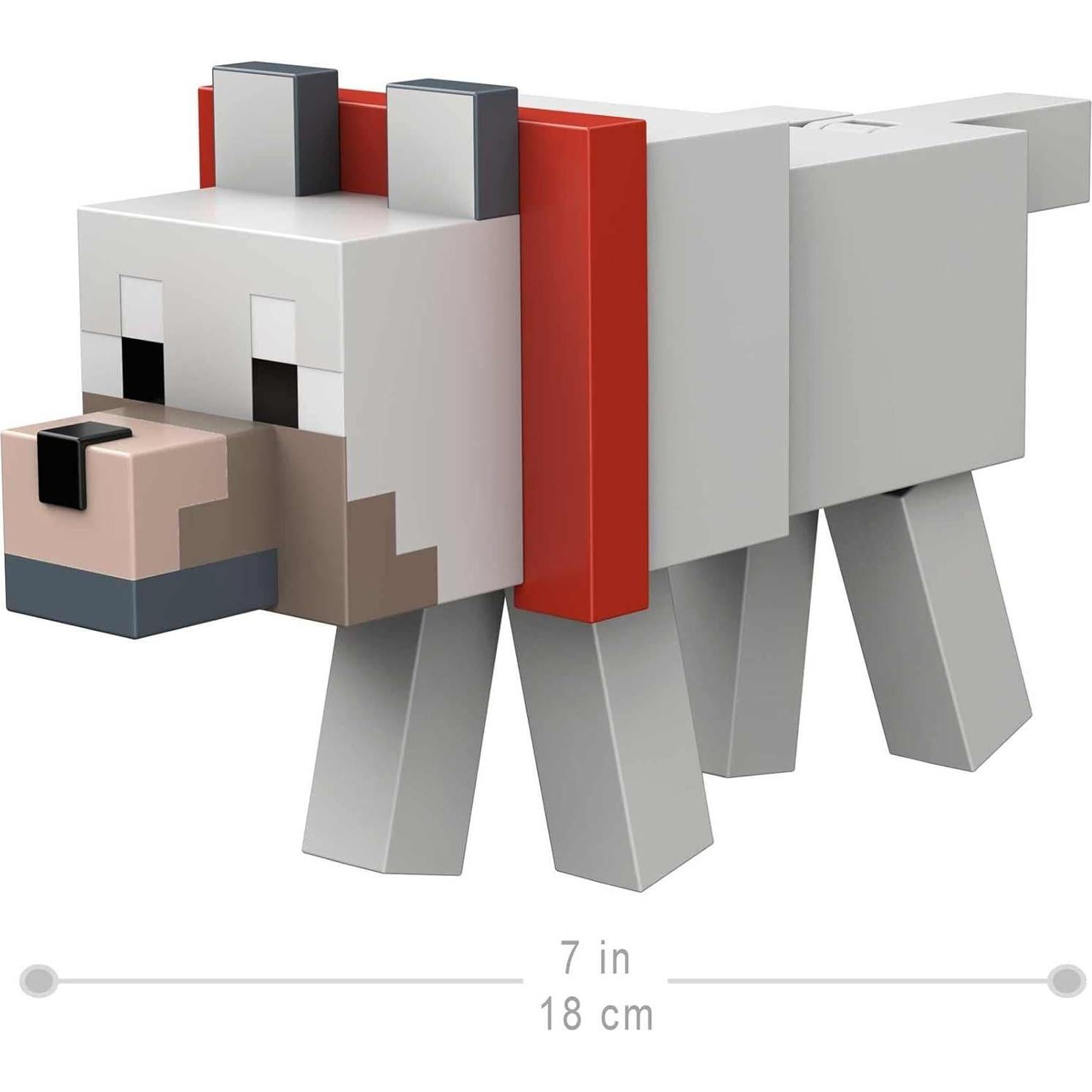 Juego de Figuras Fusion Wolf Mattel Minecraft 241g 6+ Años