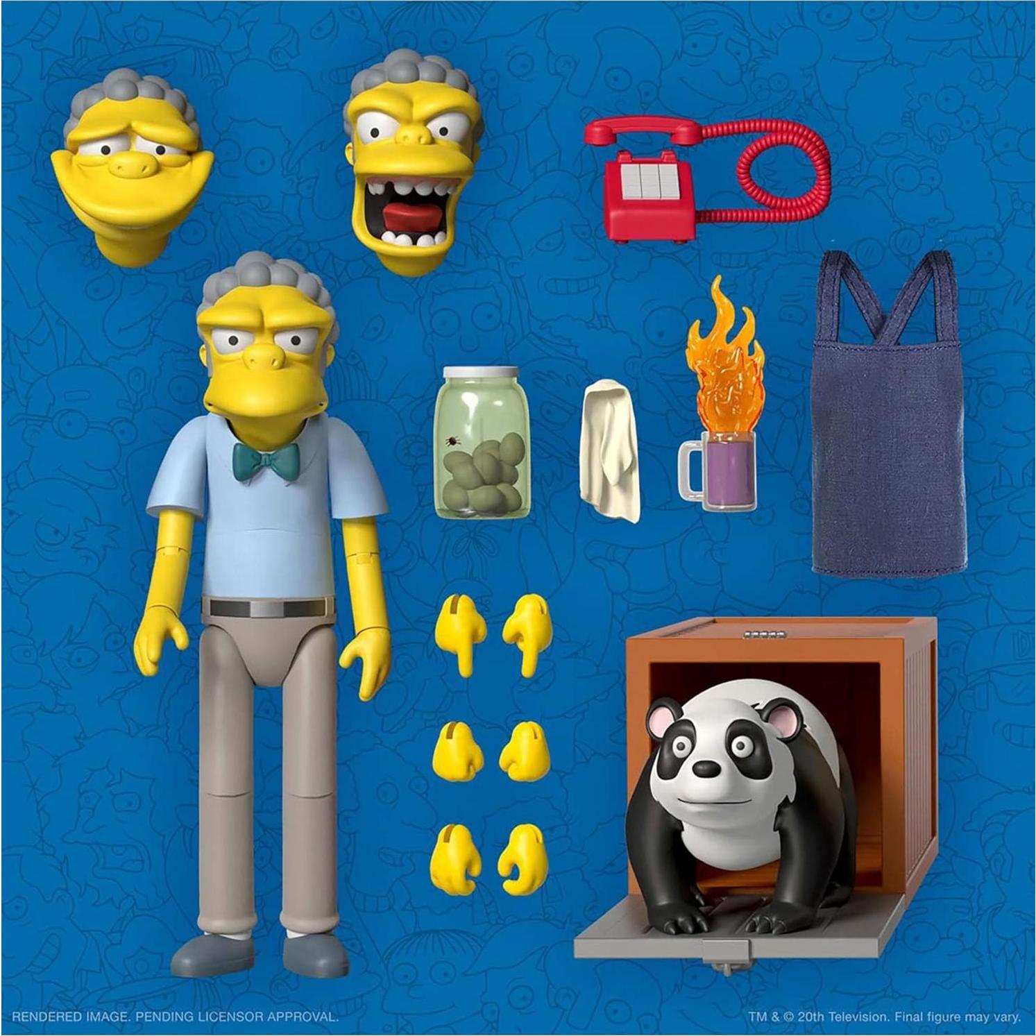 Figura de acción Moe 17,78 cm Super7 Los Simpsons ULTIMATES