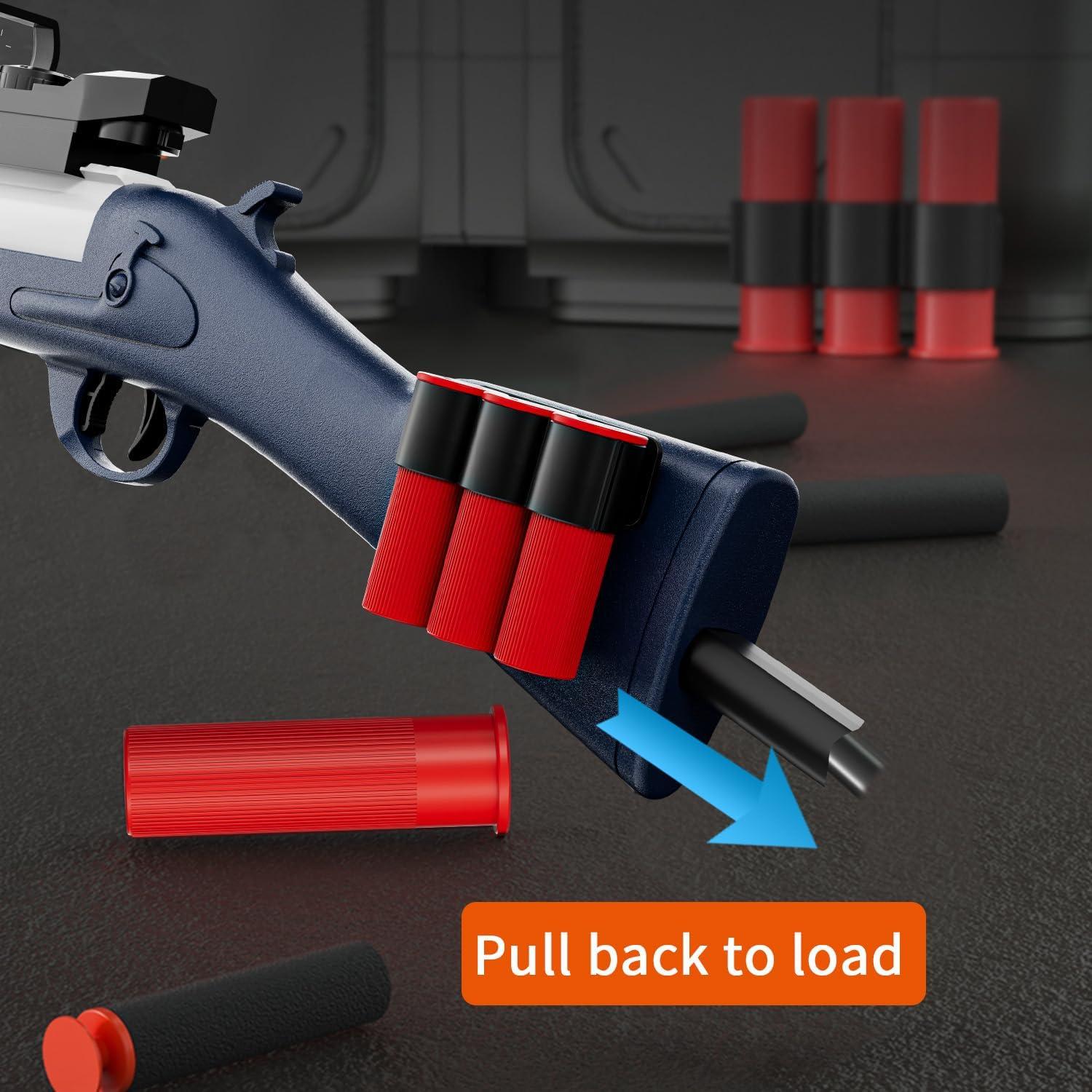 Escopeta de Juguete Ouzhimanxing con 40 Dardos de Espuma Azul