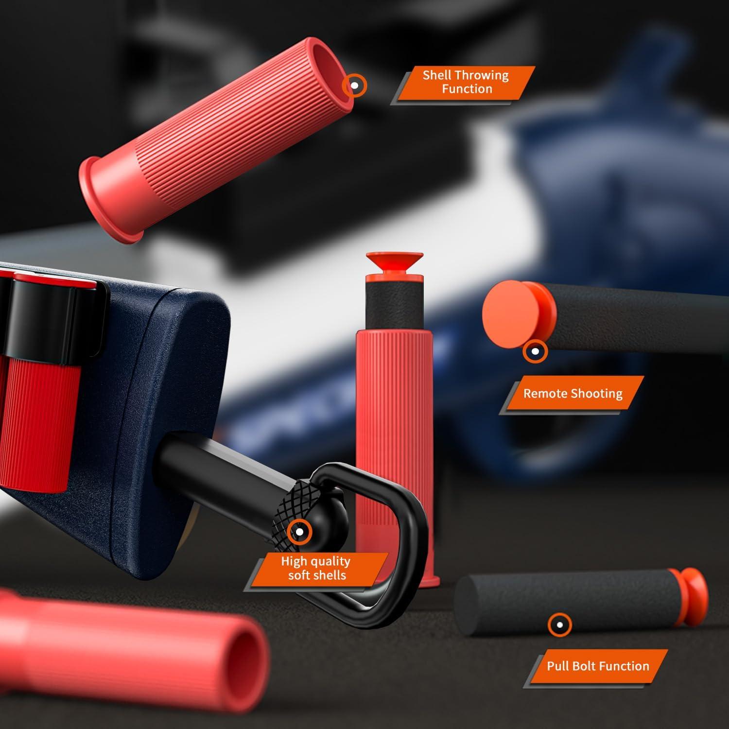 Escopeta de Juguete Ouzhimanxing con 40 Dardos de Espuma Azul