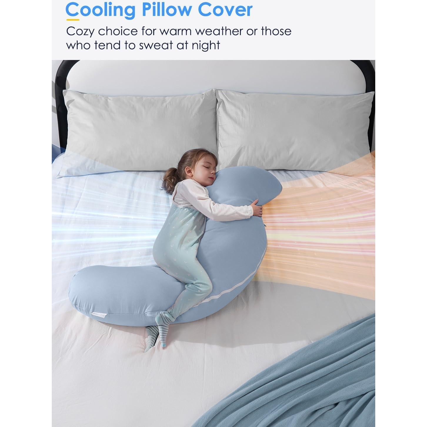 Almohada Corporal Refrigerante QUEEN ROSE 104 cm Azul