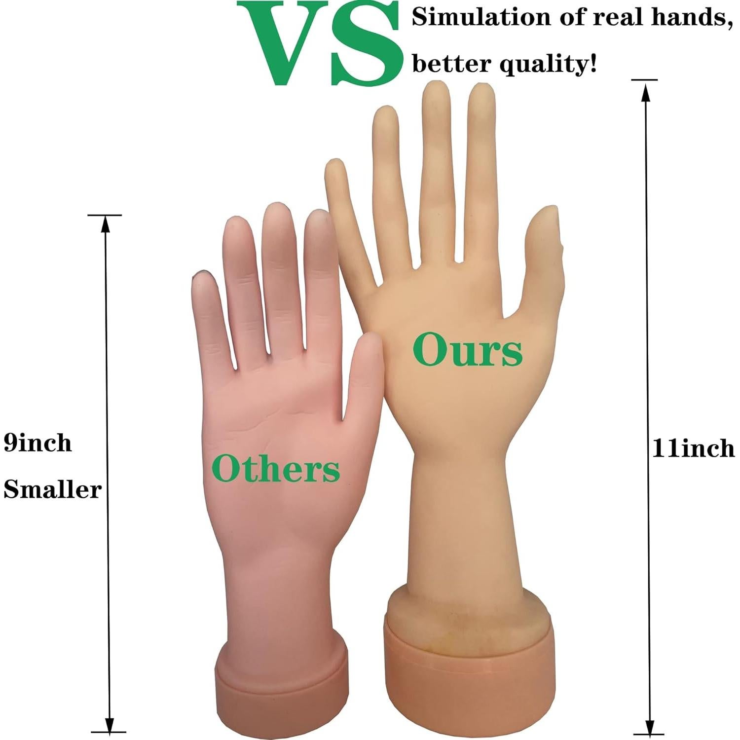 Maniquí Flexible para Manicura Voloria con Dedos Suaves