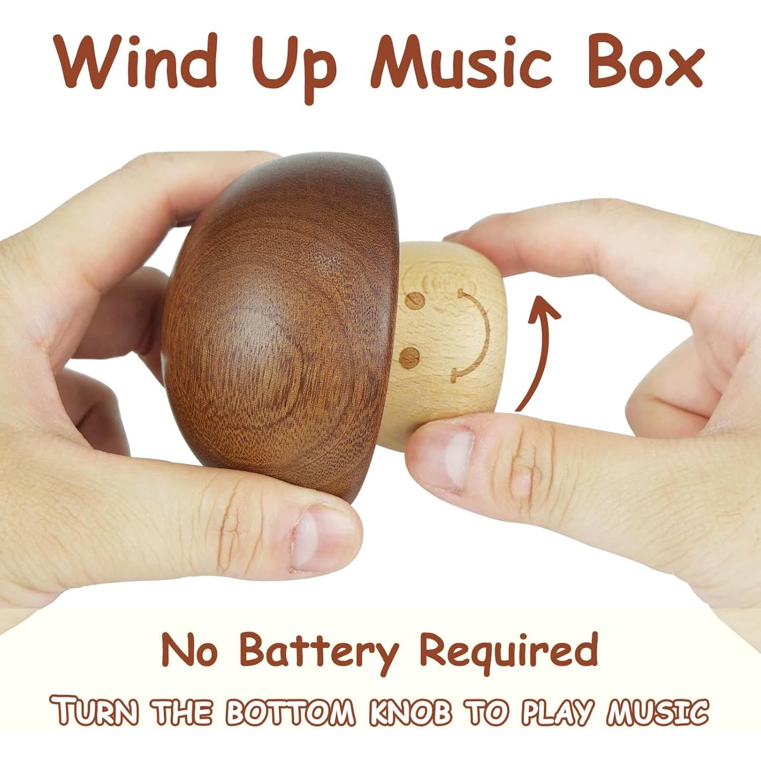 Caja Musical Eres Mi Sol de Madera - Regalo Vintage Hongo