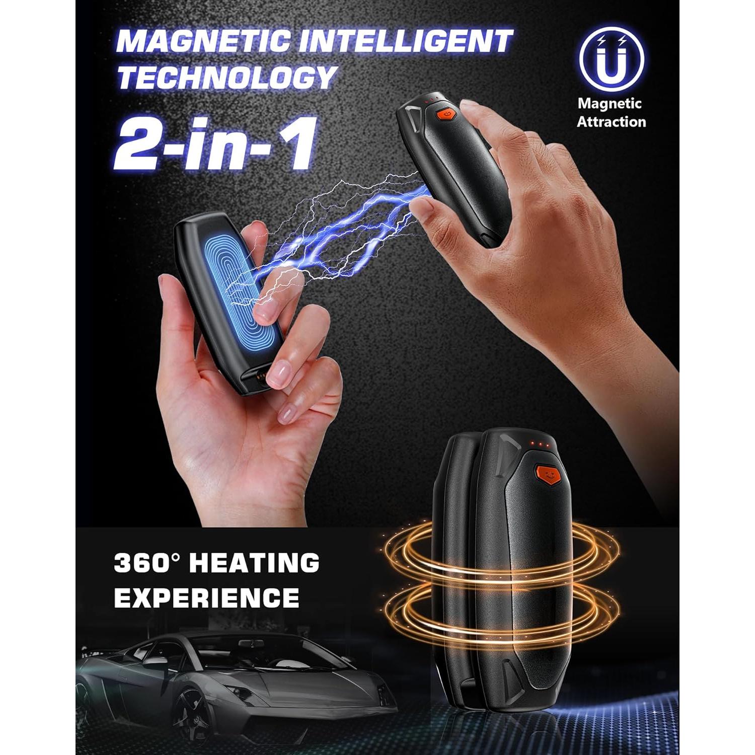 Calentadores de Manos Recargables Kesguar N4 14000mAh 2 Piezas