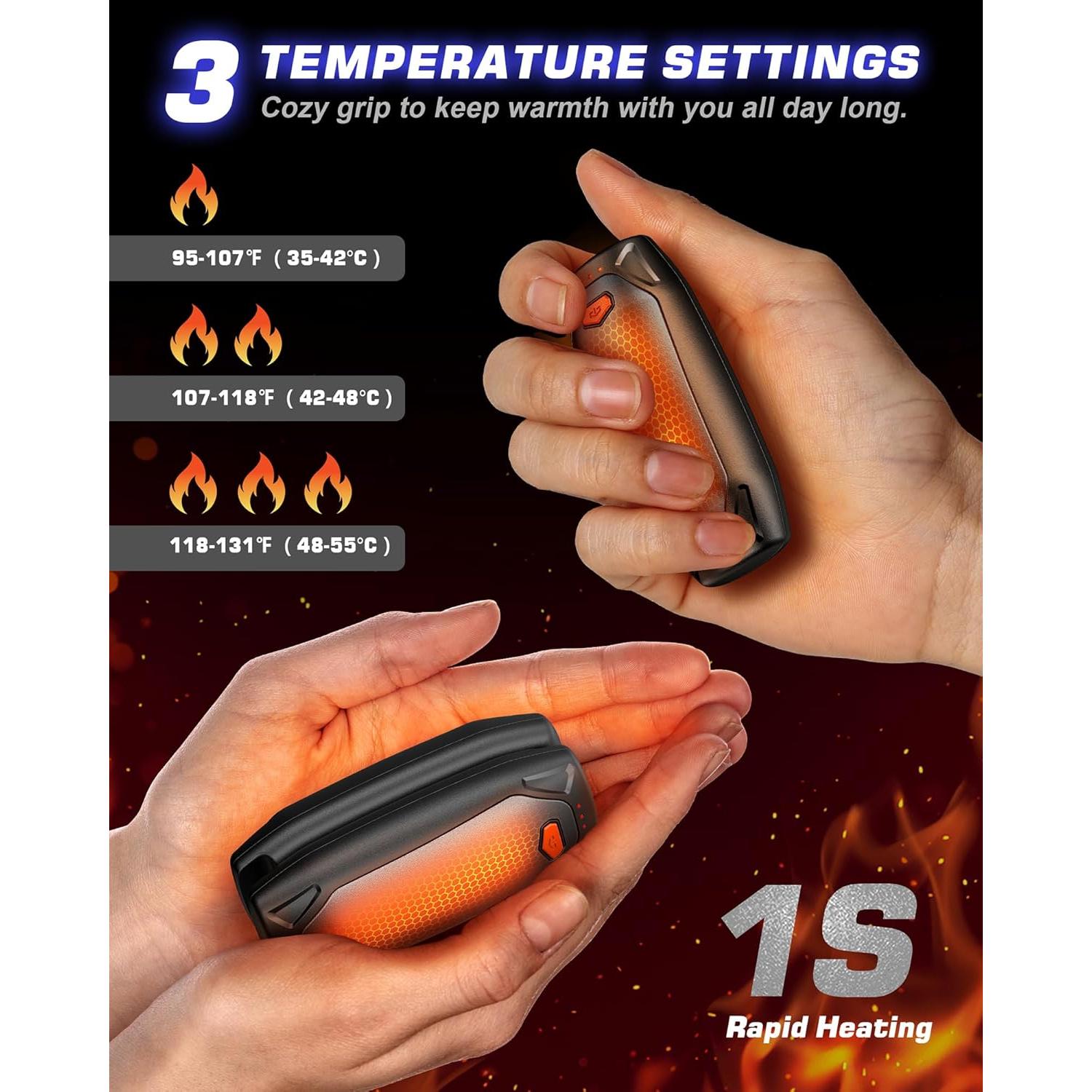 Calentadores de Manos Recargables Kesguar N4 14000mAh 2 Piezas