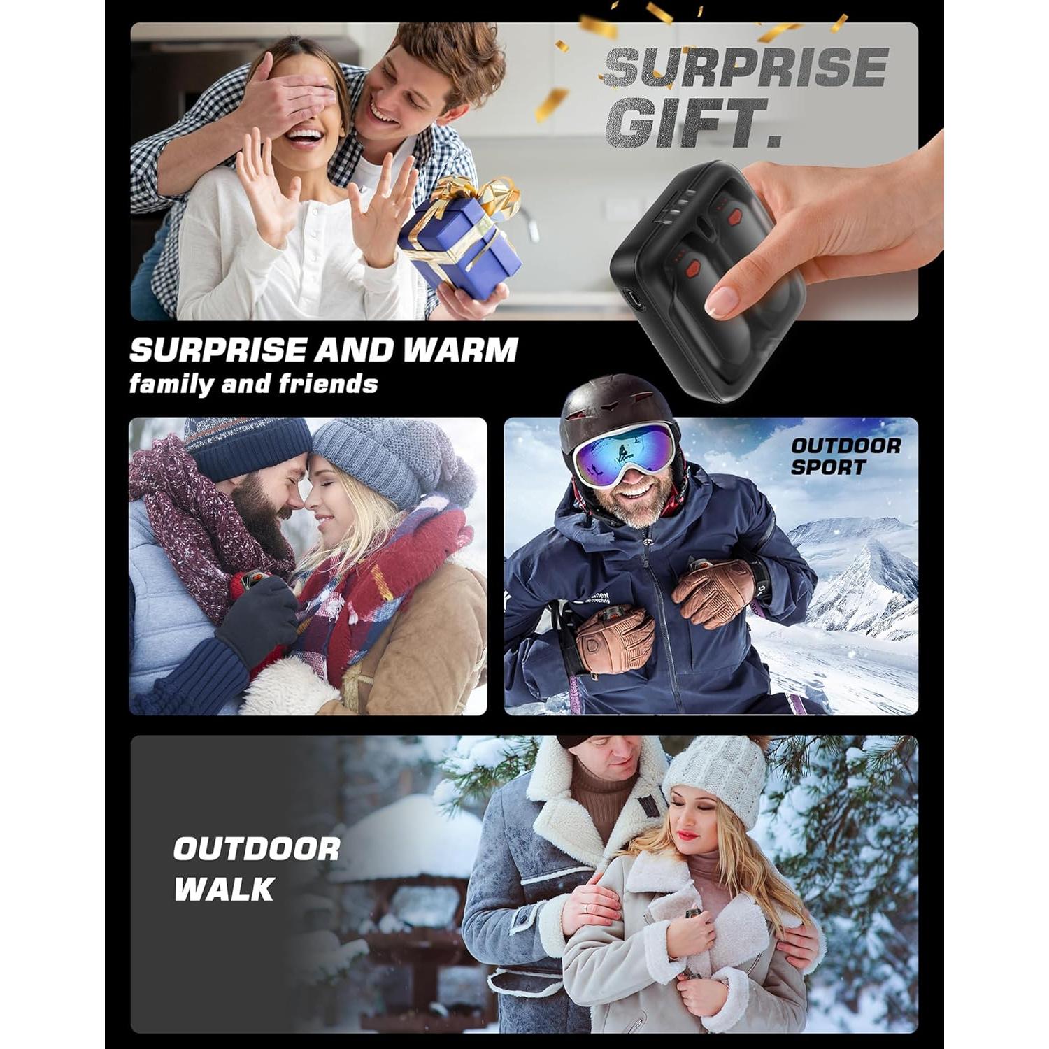 Calentadores de Manos Recargables Kesguar N4 14000mAh 2 Piezas