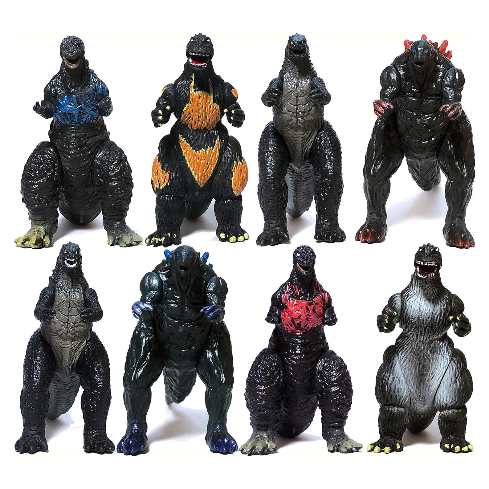 Juego de 8 Figuras Godzilla TwCare 9.4 cm Juguetes Móviles