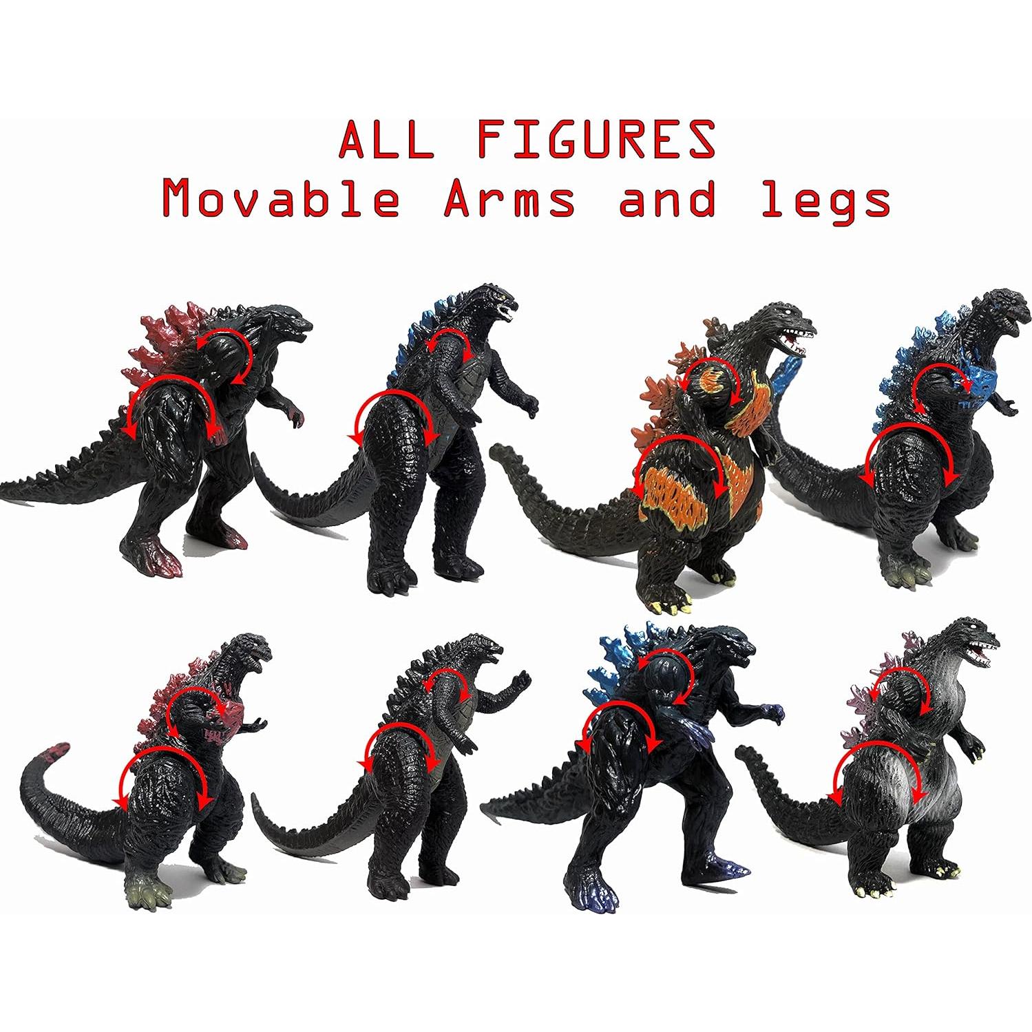 Juego de 8 Figuras Godzilla TwCare 9.4 cm Juguetes Móviles