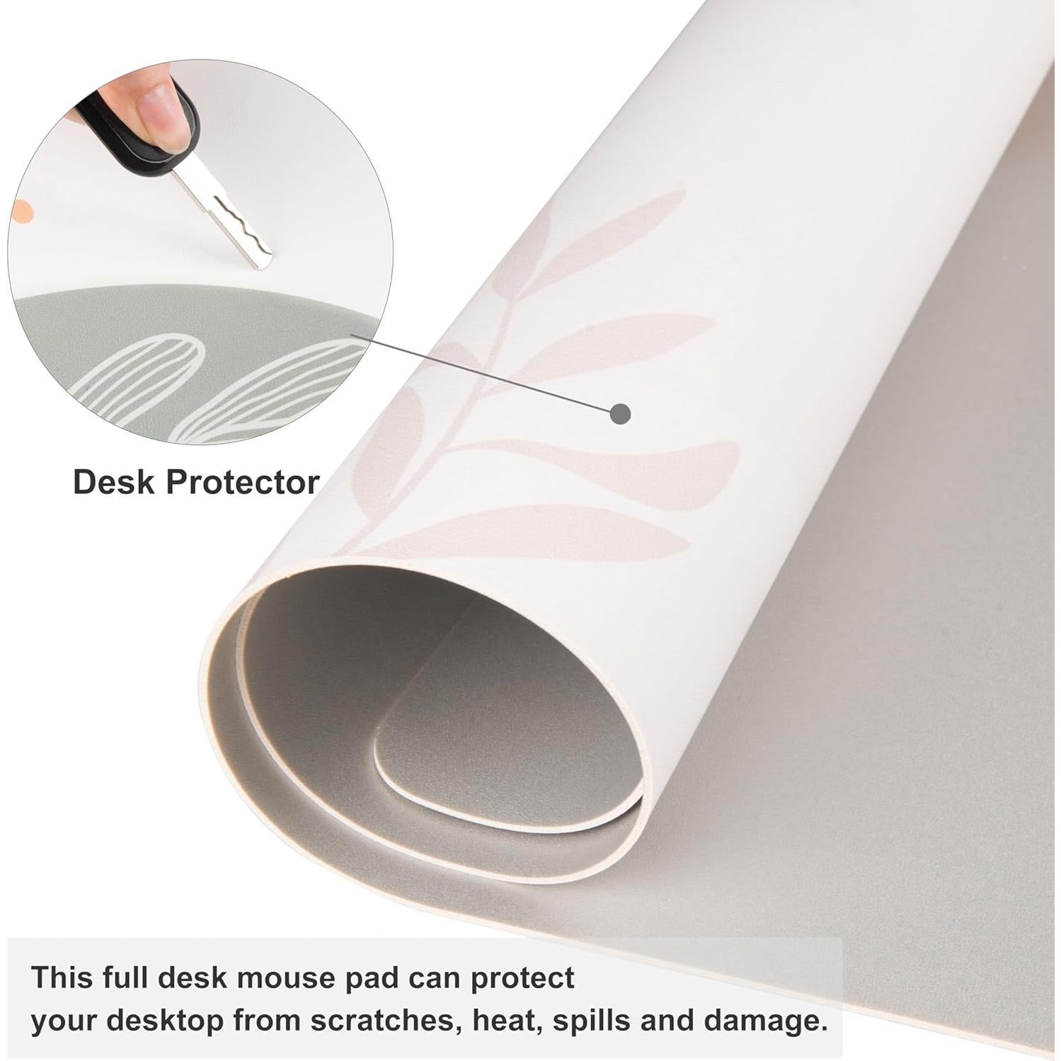 Alfombrilla de Ratón Grande QiyI 80x40cm Cuero Impermeable Ramas Abstractas