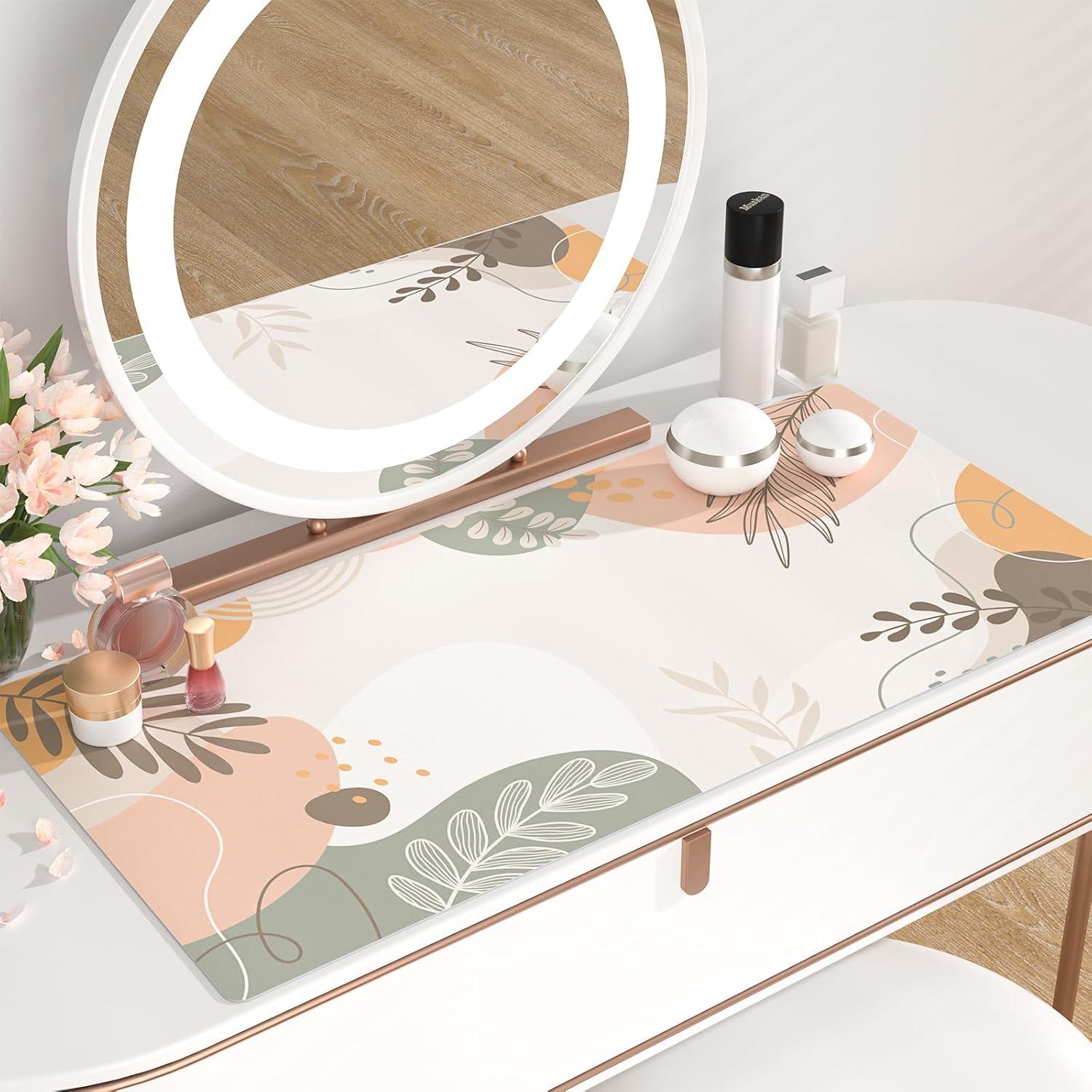 Alfombrilla de Ratón Grande QiyI 80x40cm Cuero Impermeable Ramas Abstractas