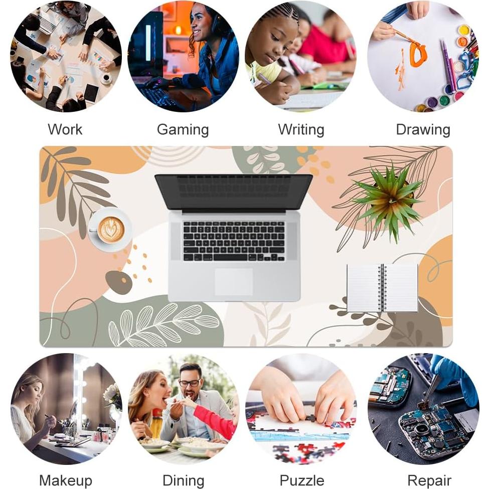 Alfombrilla de Ratón Grande QiyI 80x40cm Cuero Impermeable Ramas Abstractas