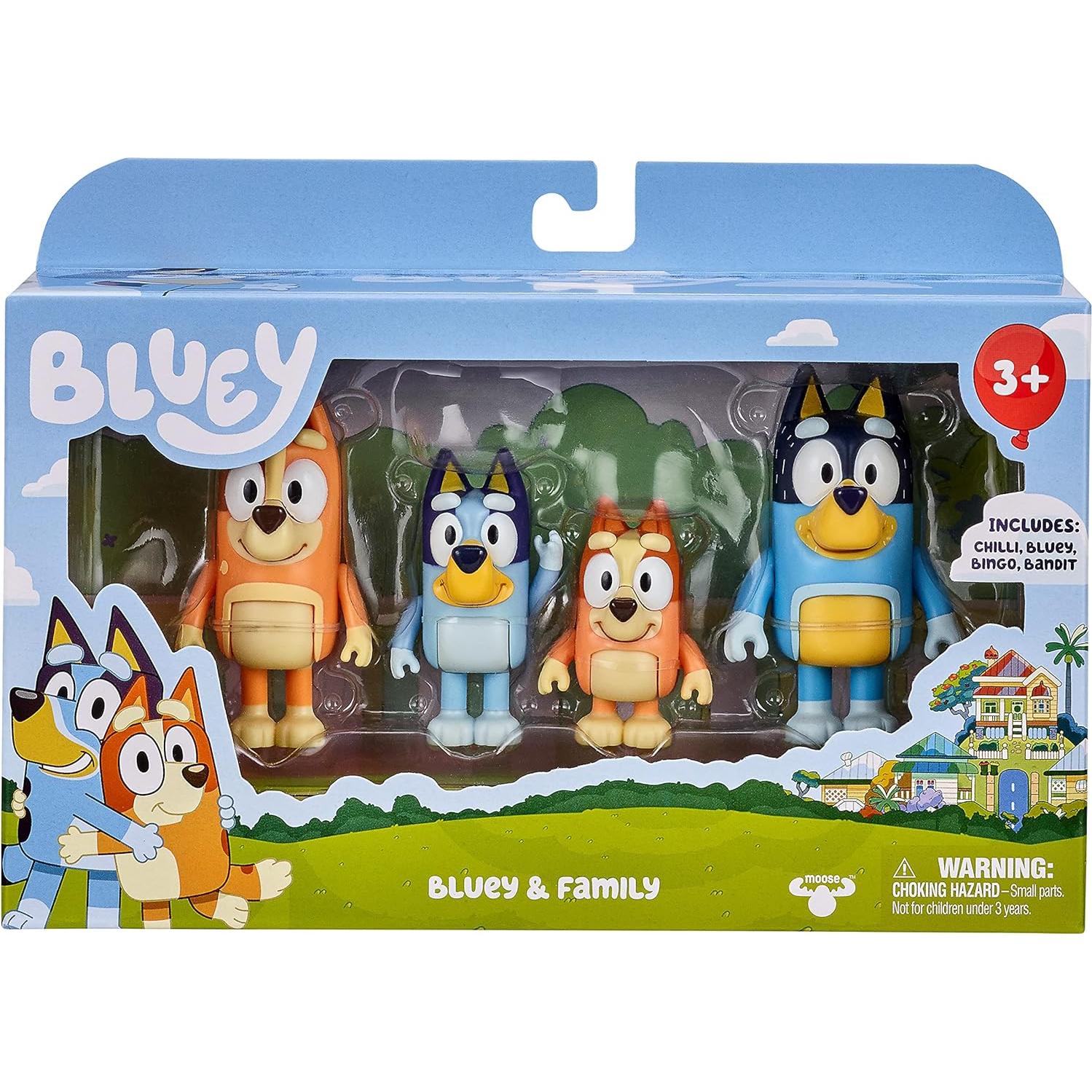 Figuras de la Familia Bluey 4-Pack Moose Toys - 8,23 cm