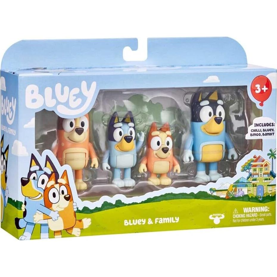 Figuras de la Familia Bluey 4-Pack Moose Toys - 8,23 cm