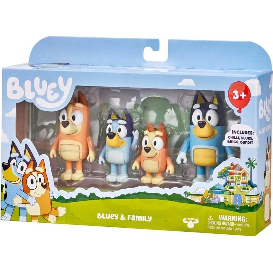 Figuras de la Familia Bluey 4-Pack Moose Toys - 8,23 cm