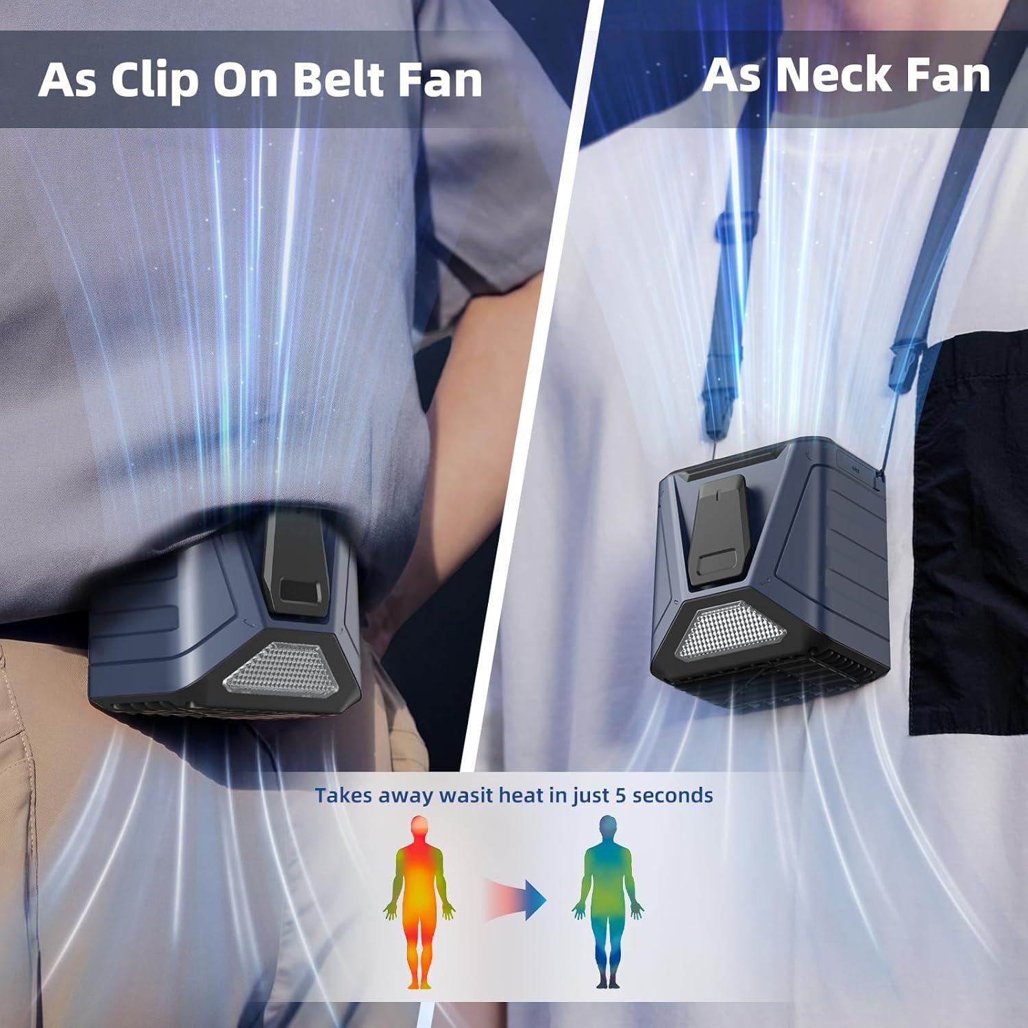 Ventilador de Cintura KinYiLO F80 Portátil 6000mAh 11500RPM