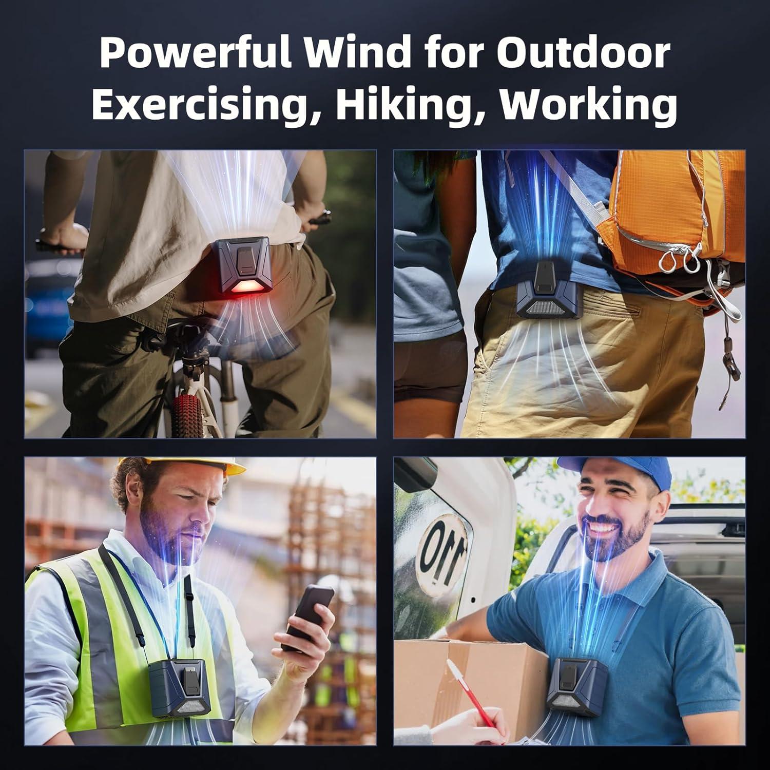 Ventilador de Cintura KinYiLO F80 Portátil 6000mAh 11500RPM