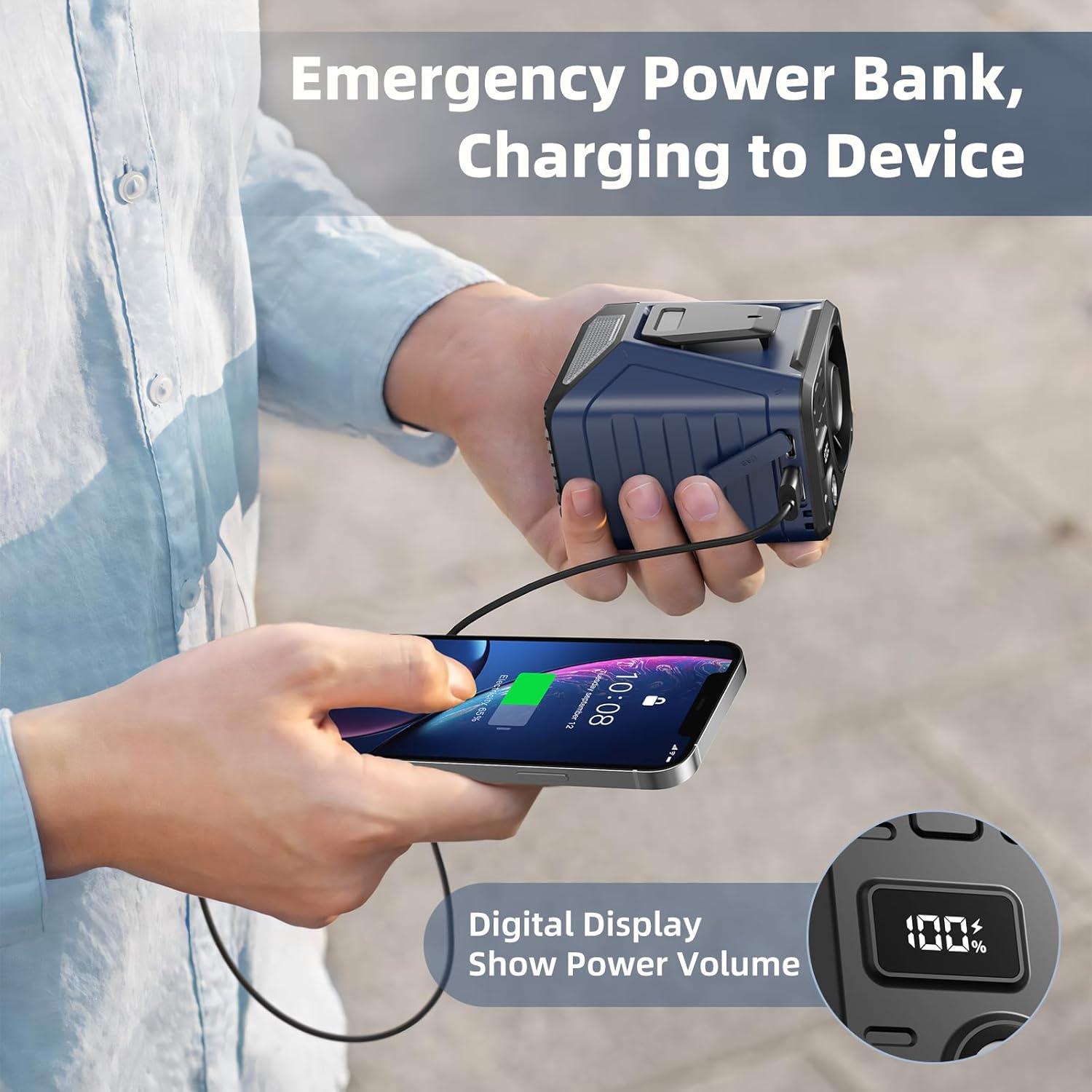 Ventilador de Cintura KinYiLO F80 Portátil 6000mAh 11500RPM