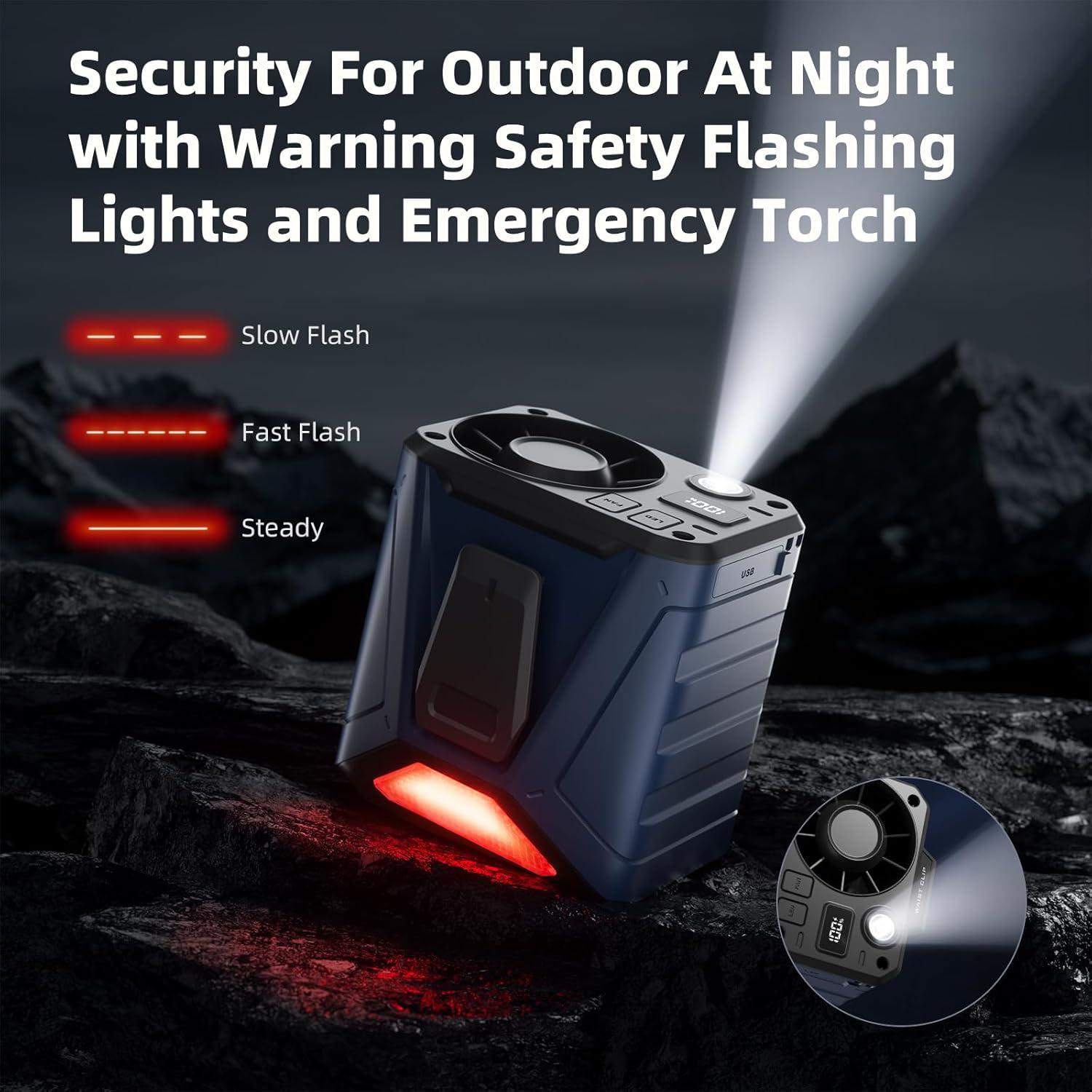 Ventilador de Cintura KinYiLO F80 Portátil 6000mAh 11500RPM