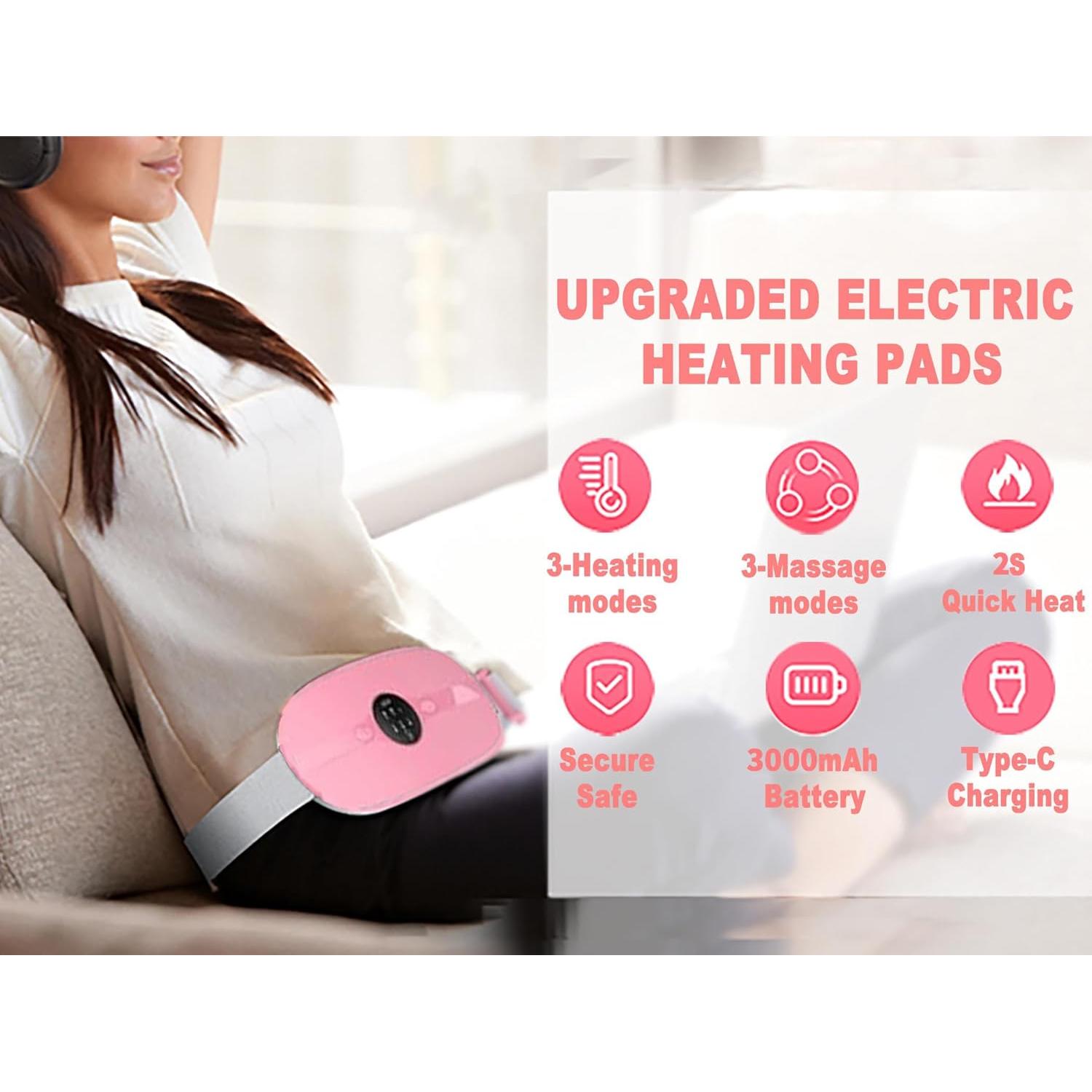 Almohadilla Calentadora Inalámbrica ZPP Rosa 3 Niveles Calor