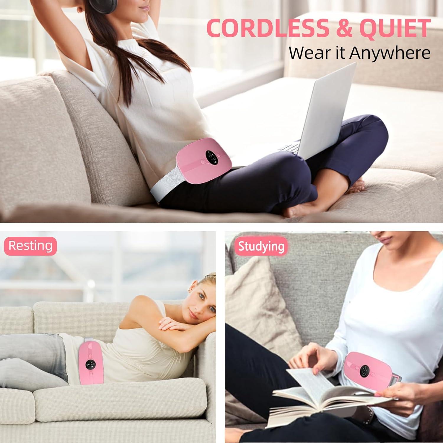 Almohadilla Calentadora Inalámbrica ZPP Rosa 3 Niveles Calor