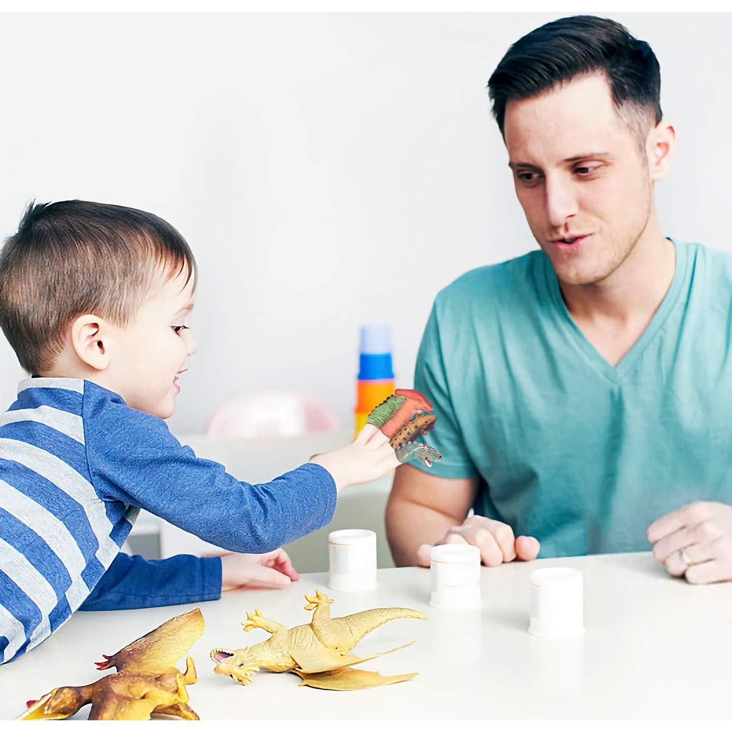 Títeres de Dedo Dinosaurio Juguetes Divertidos 10 Pcs