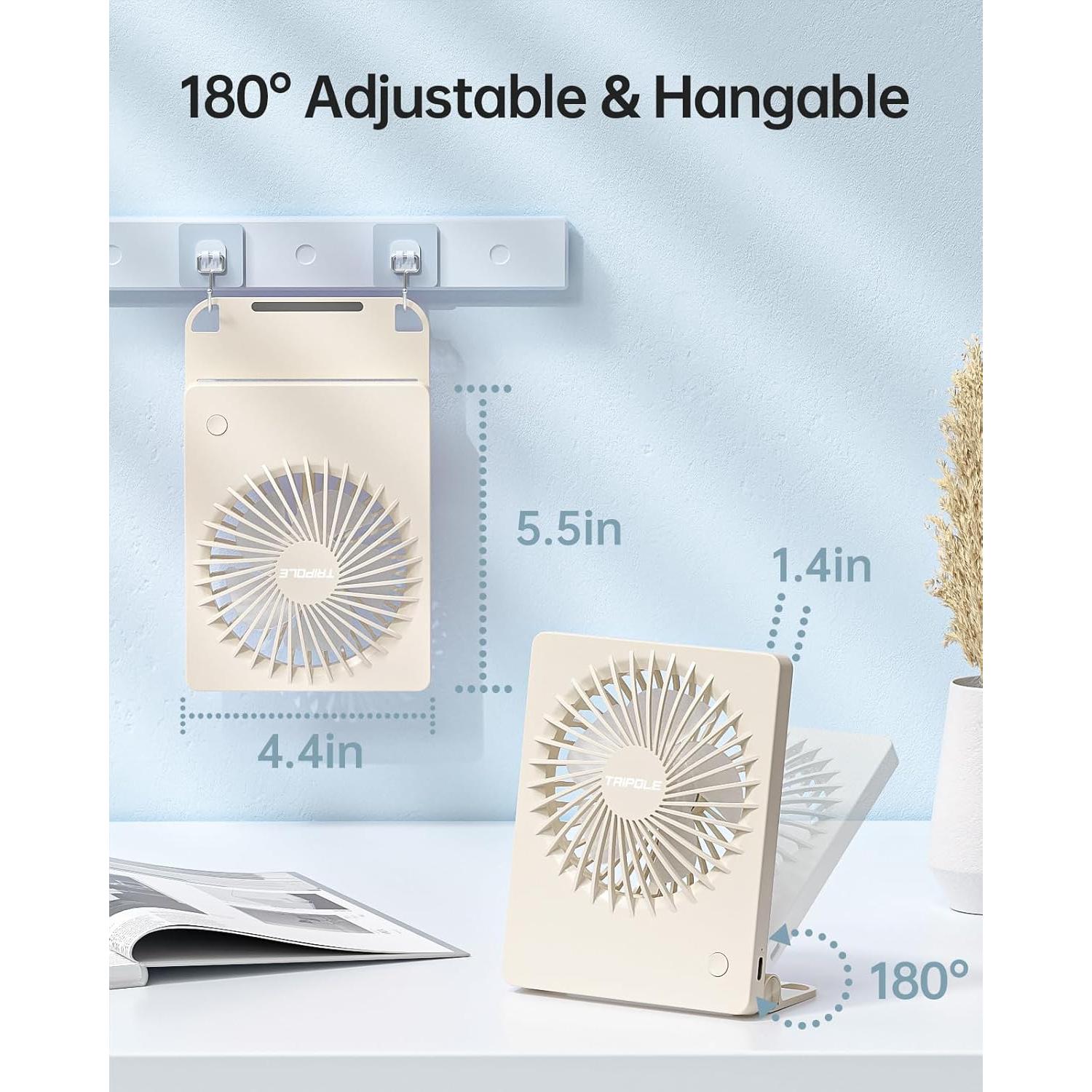 Ventilador de Escritorio TriPole KW59 Beige Recargable 30 cm