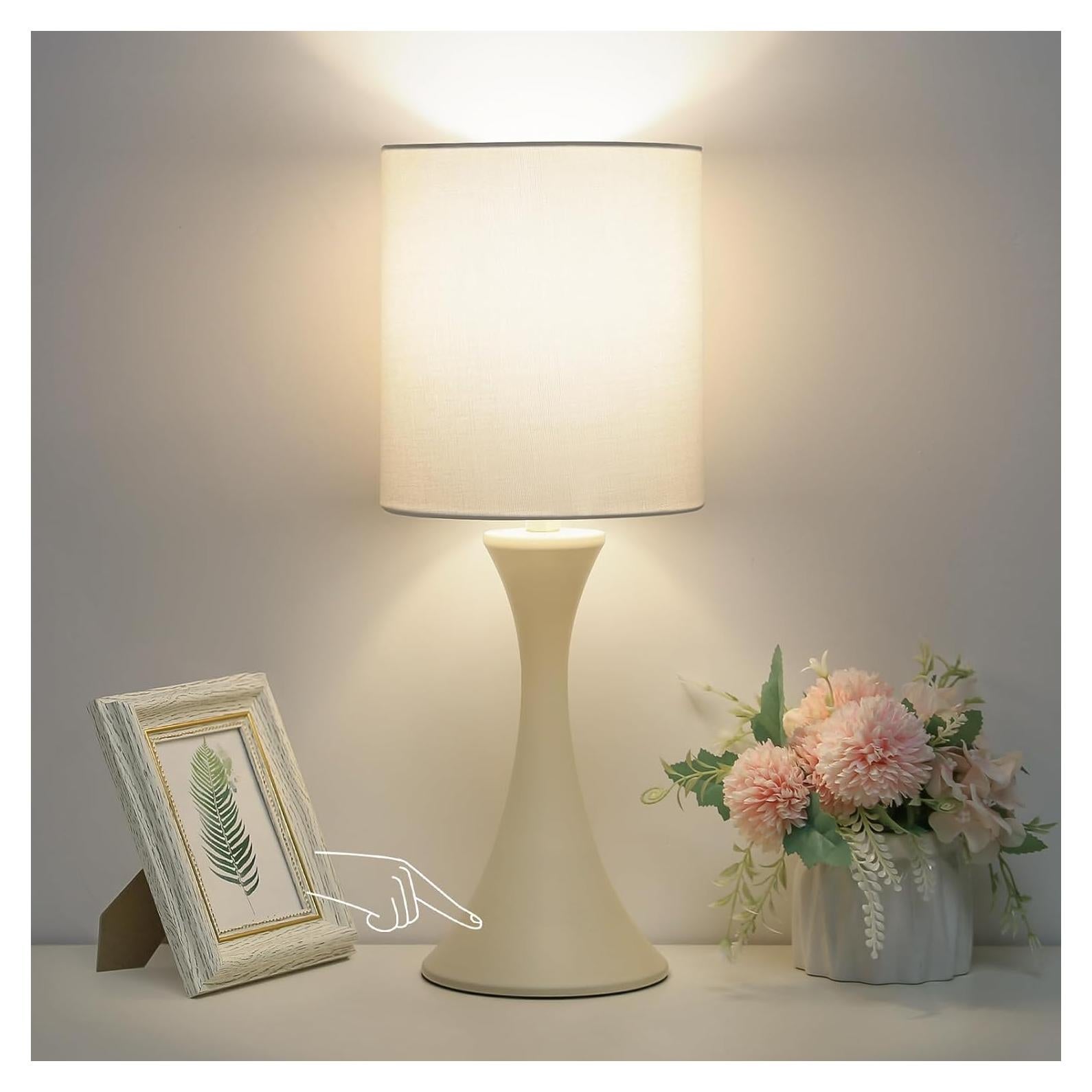 Lámpara de Mesa Seaside Village Táctil 3 Niveles Beige