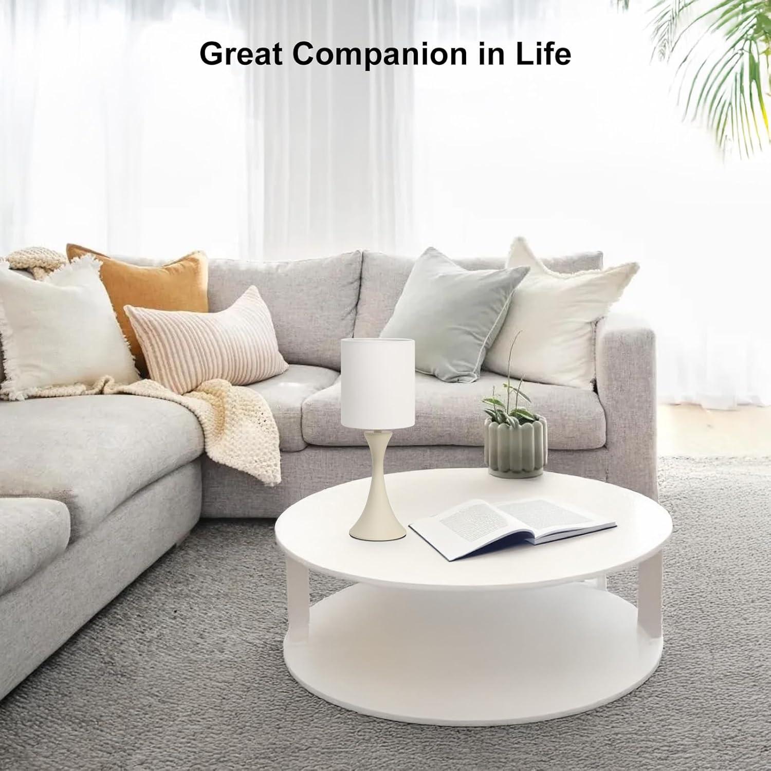 Lámpara de Mesa Seaside Village Táctil 3 Niveles Beige